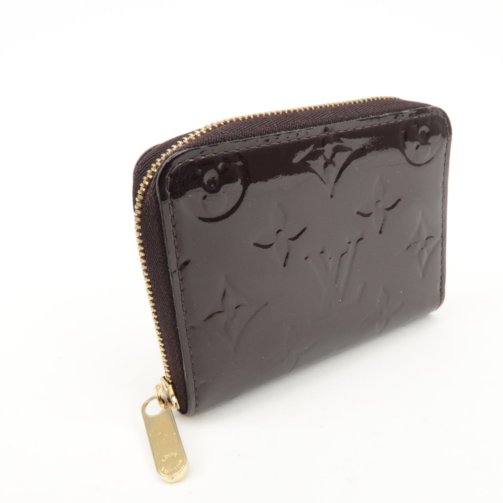 Louis Vuitton Monogram Vernis Zippy Coin Purse Amarante M93607 Used