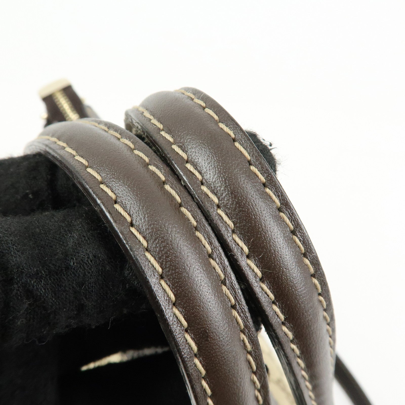 GUCCI Mayfair GG Canvas Leather Hand Bag Beige Brown 269894