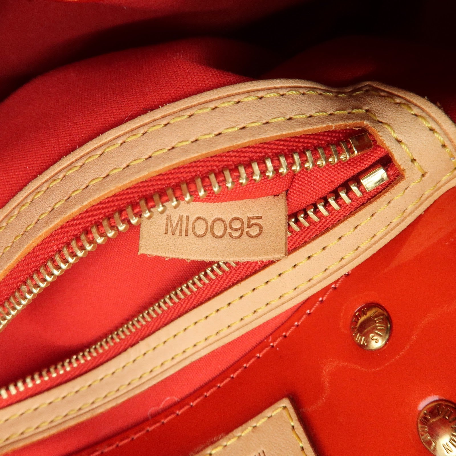 Louis Vuitton Monogram Vernis Lead PM Hand Bag Rouge M91088 Used