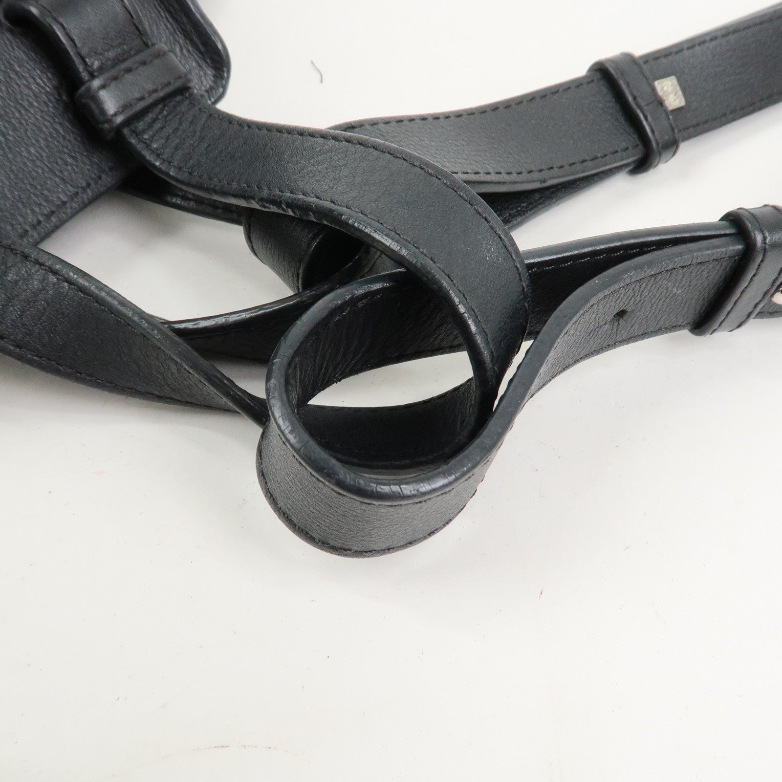 LOEWE Hammock Medium Leather Shoulder Bag Hand Bag Black