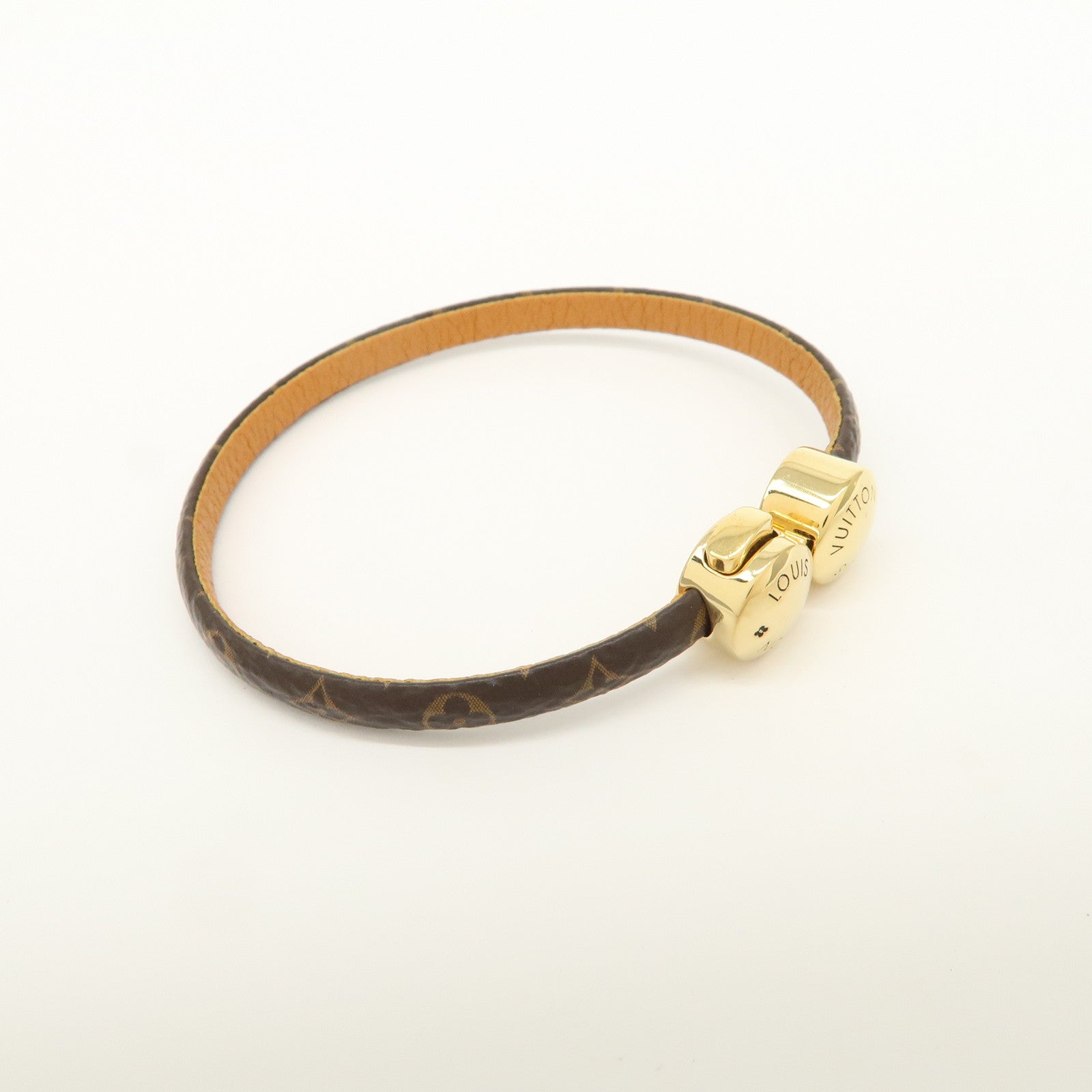 Louis Vuitton Monogram Historic Mini Bracelet Size 17 Brown M6407F