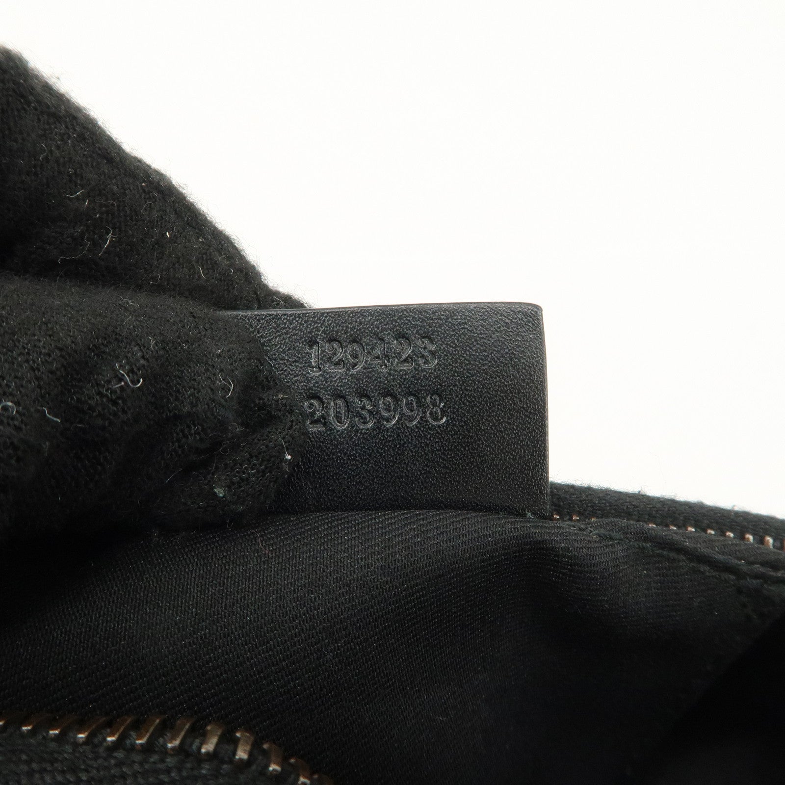 GUCCI Sherry Bamboo GG Canvas Leather Chain Bag Black Purple 129423 Used