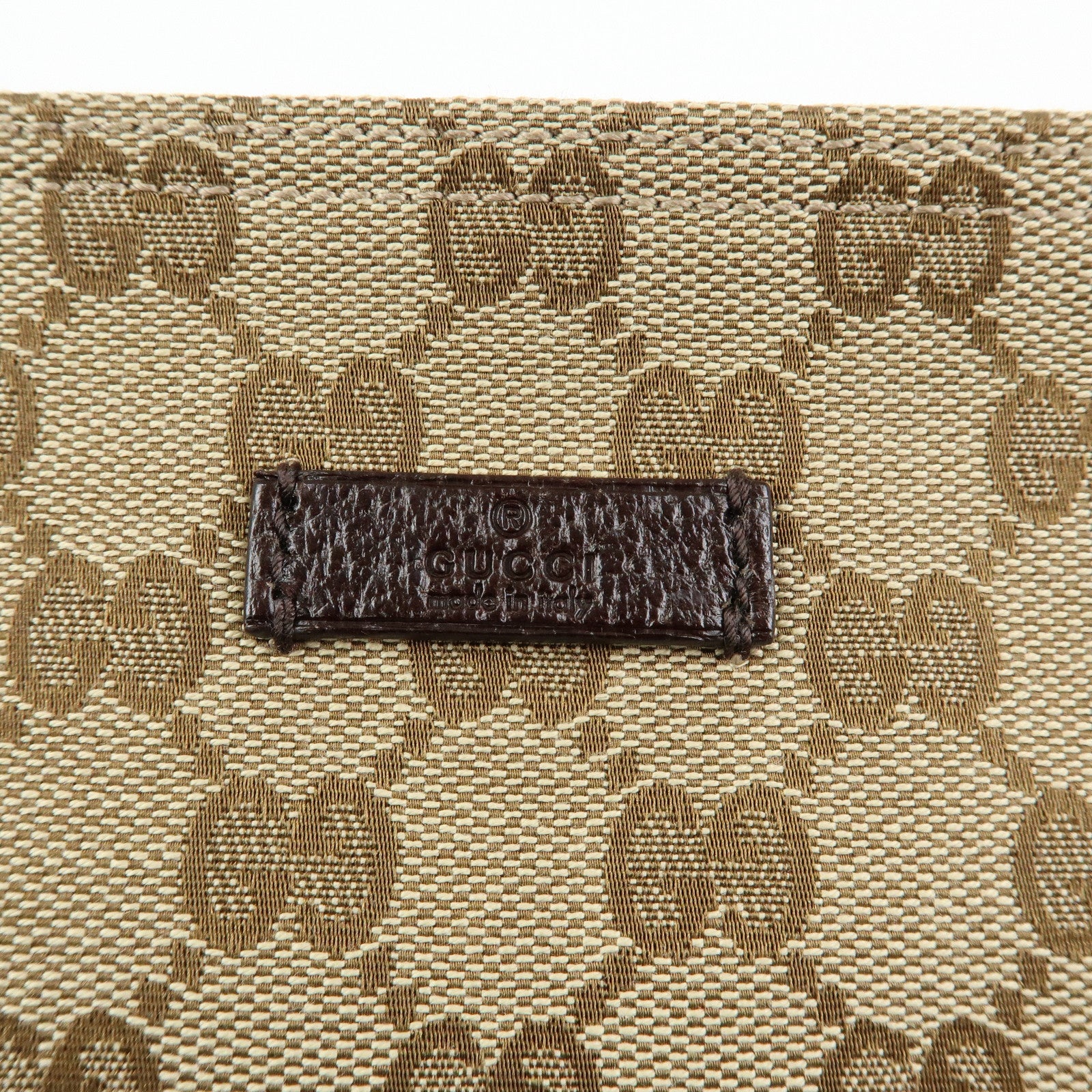 GUCCI Sherry GG Canvas Leather Shoulder Crossbody Bag Beige 189749