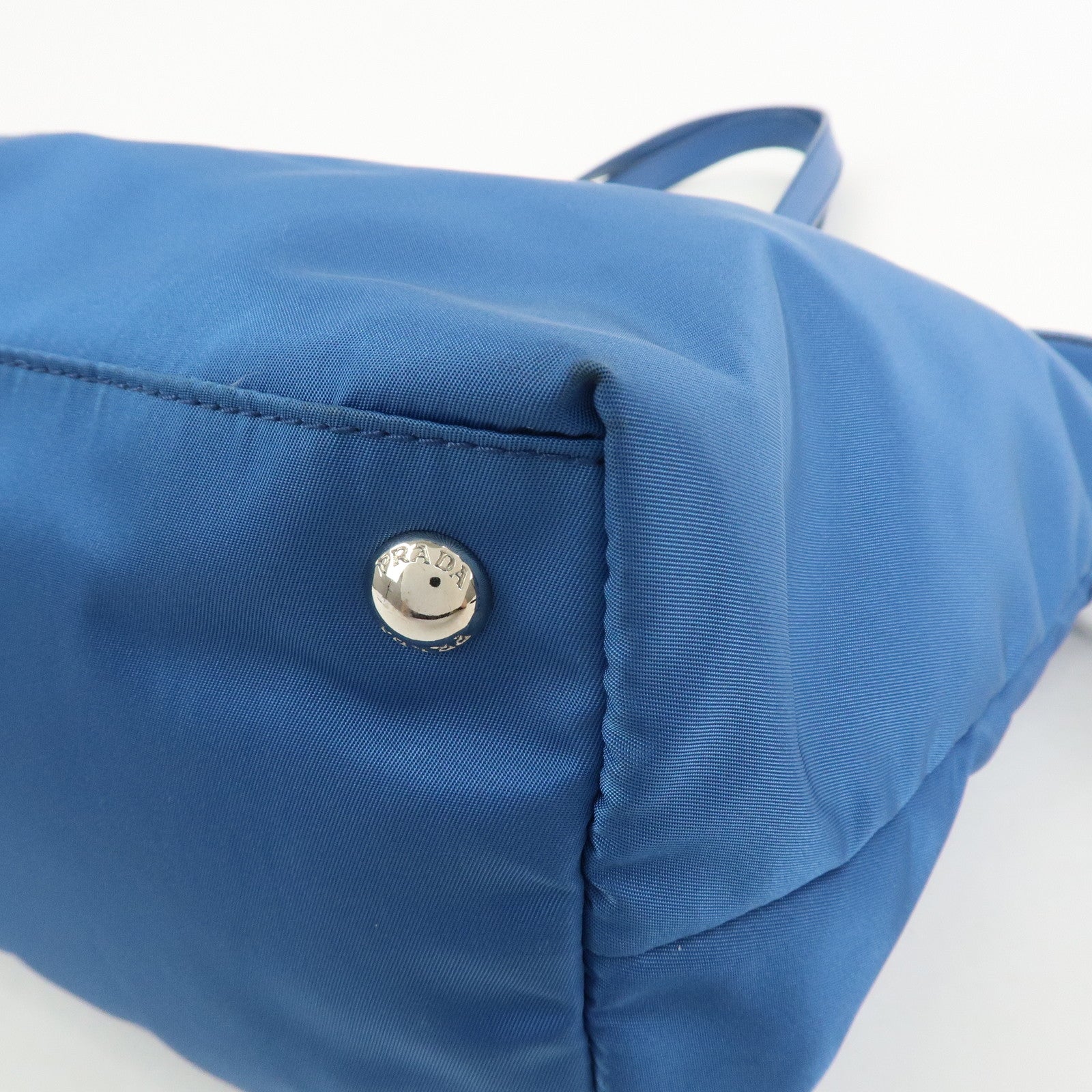 PRADA Triangle Logo Nylon Saffiano Leather 2Way Hand Shoulder Bag