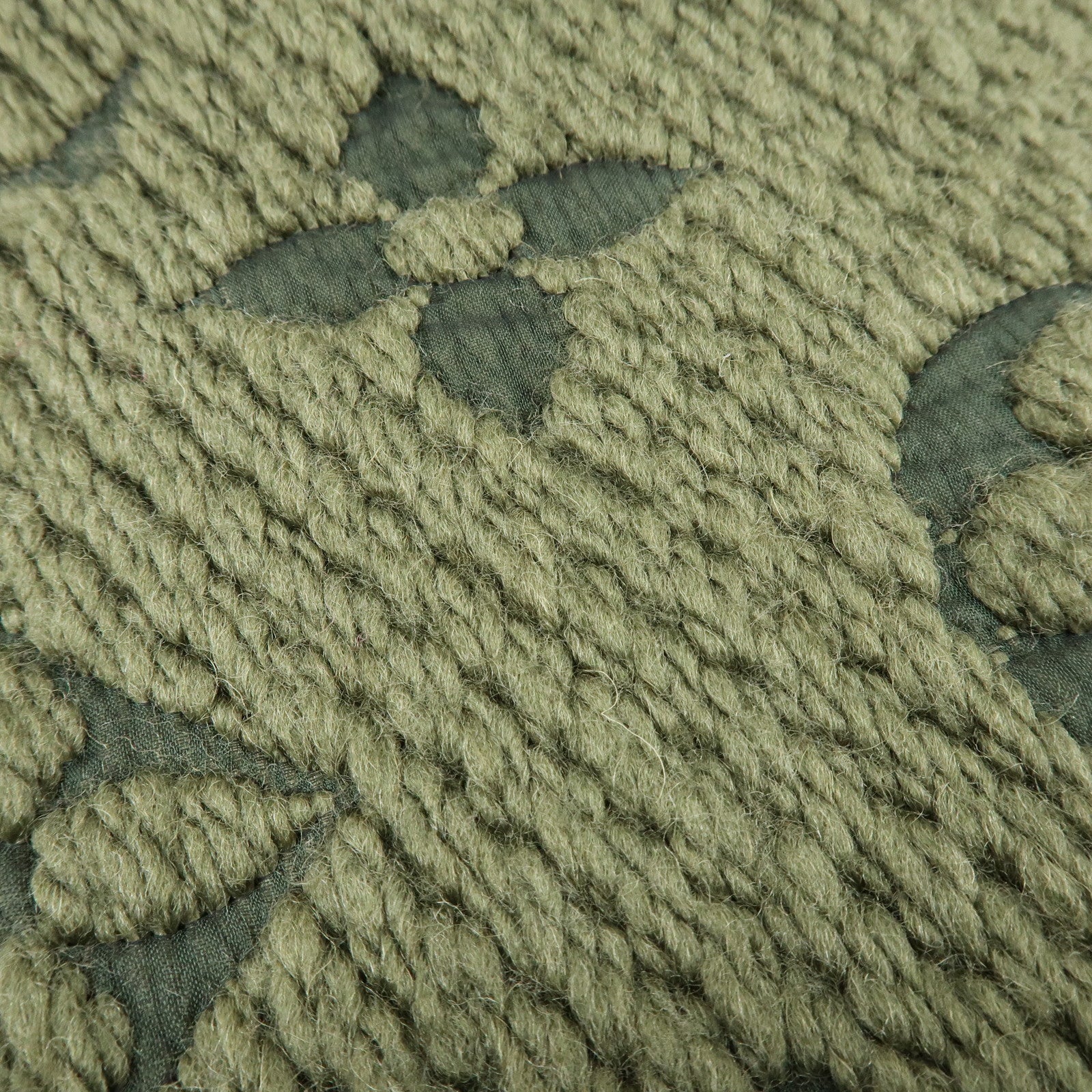 Louis Vuitton Echarpe Logomania Wool Silk Scarf Khaki 413287