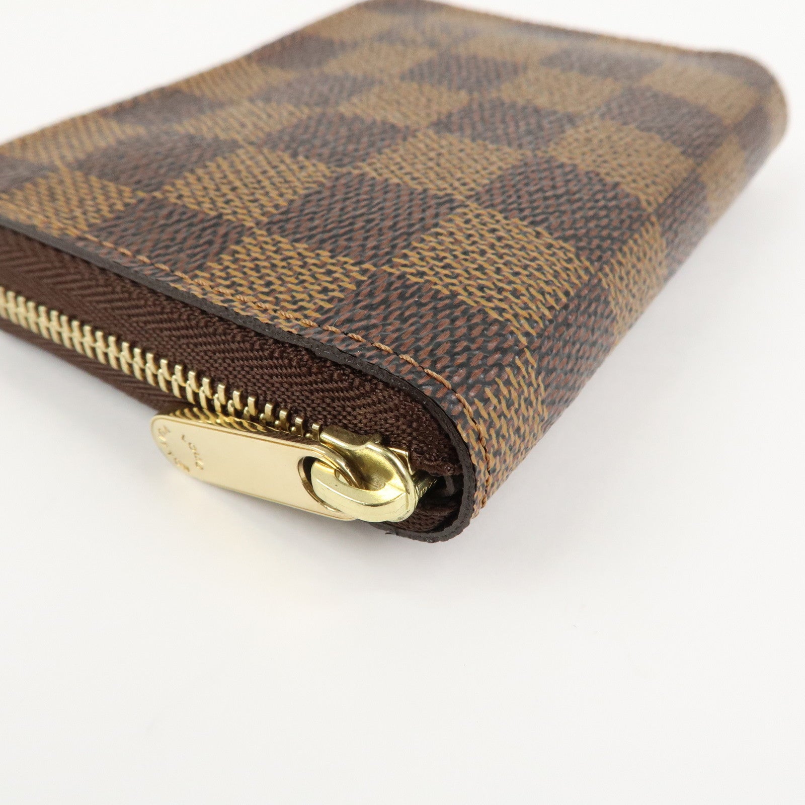Louis Vuitton Damier Zippy Coin Purse Coin Case Brown N63070 Used