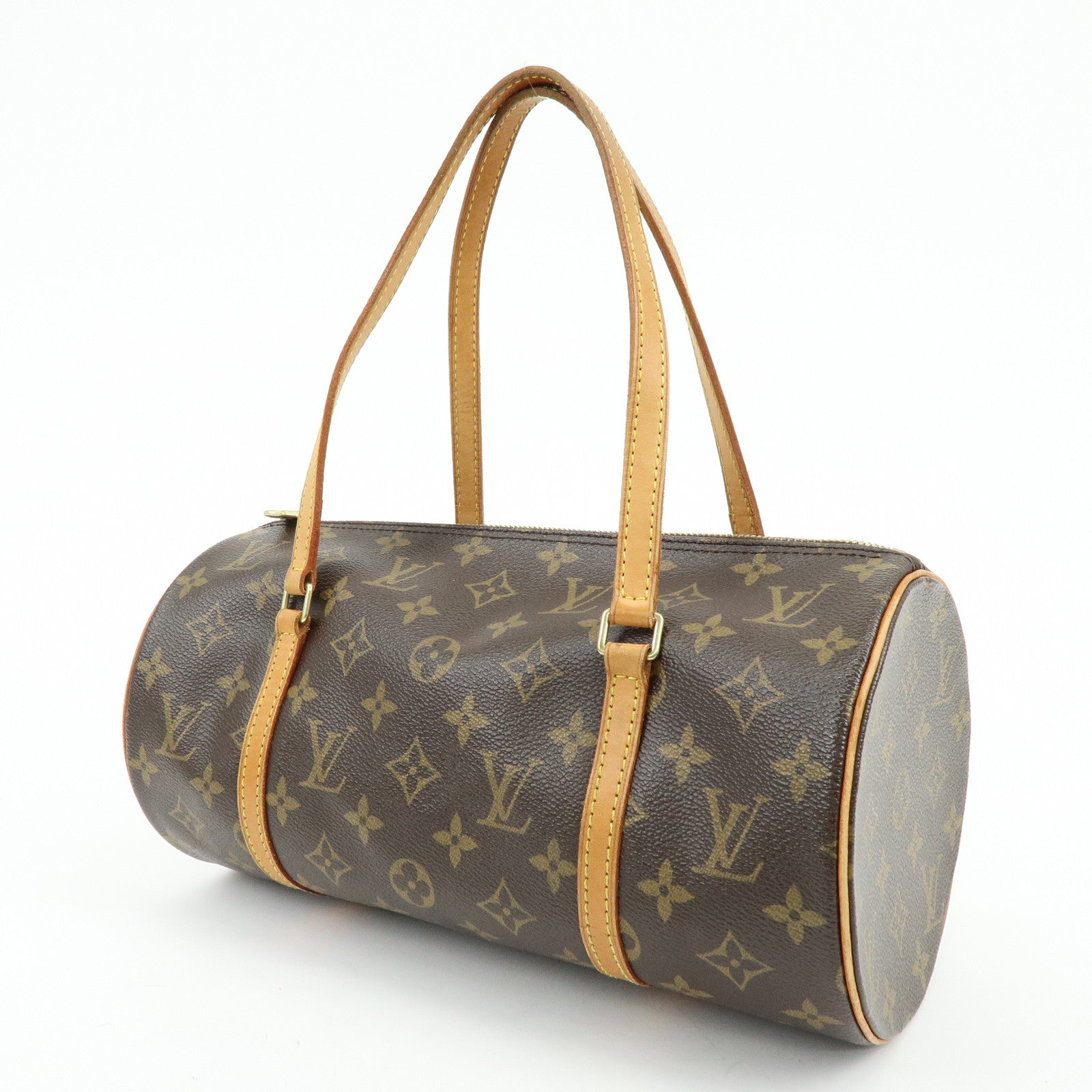 Louis Vuitton Monogram Papillon 30 Hand Bag Brown M51385