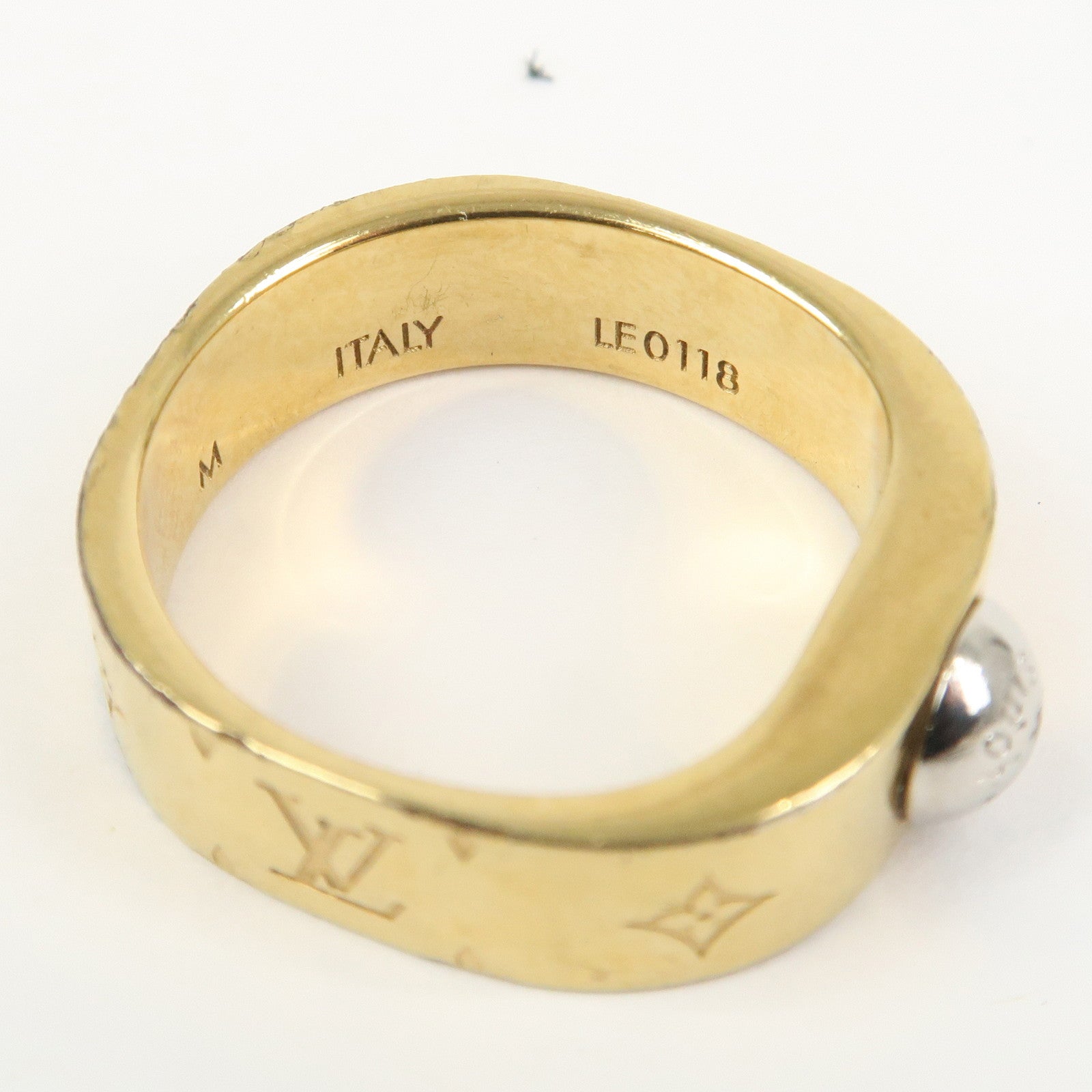 Louis Vuitton Nanogram Metal Ring Gold M M00211