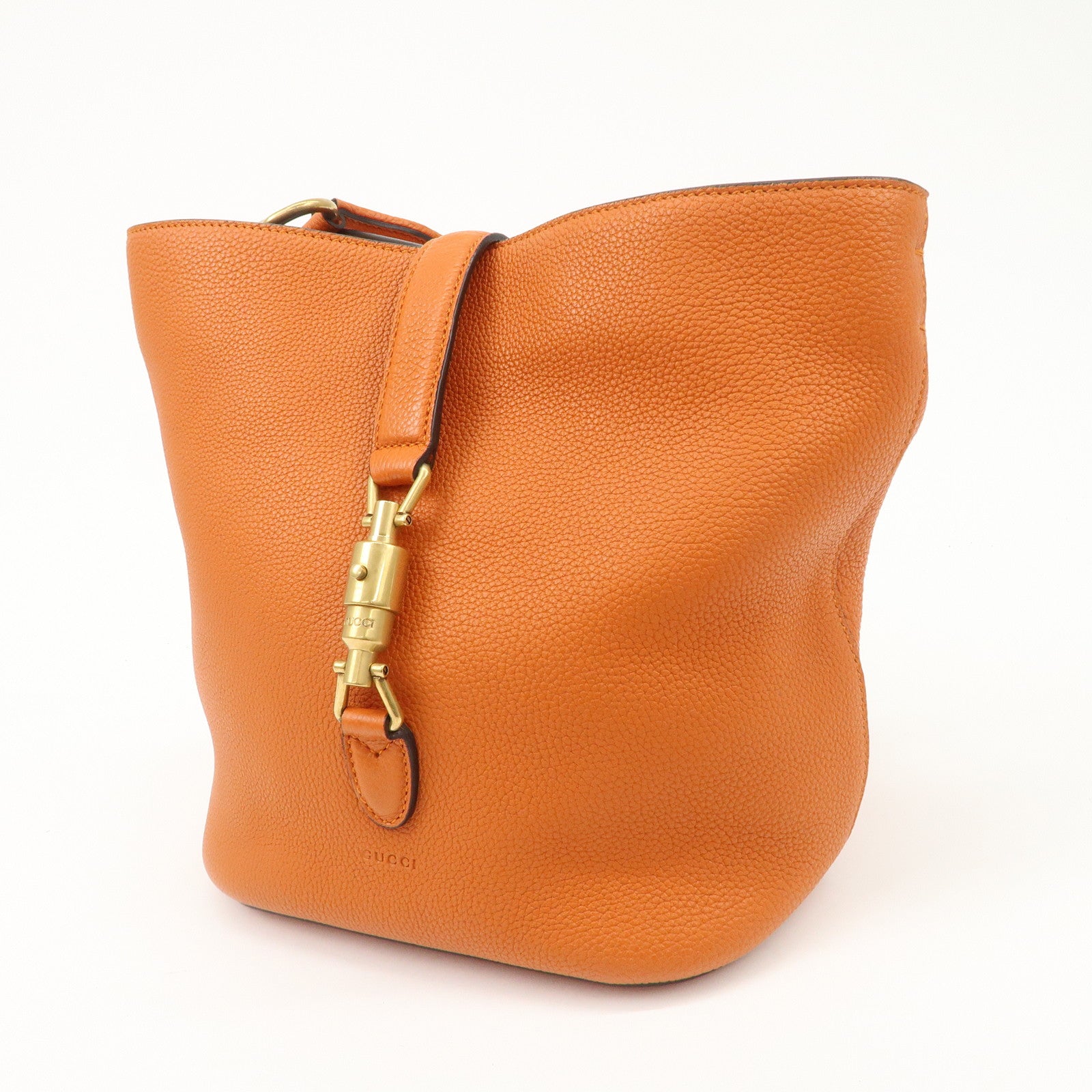 GUCCI New Jackie Leather Shoulder Bag Crossbody Bag Orange 380579 Used