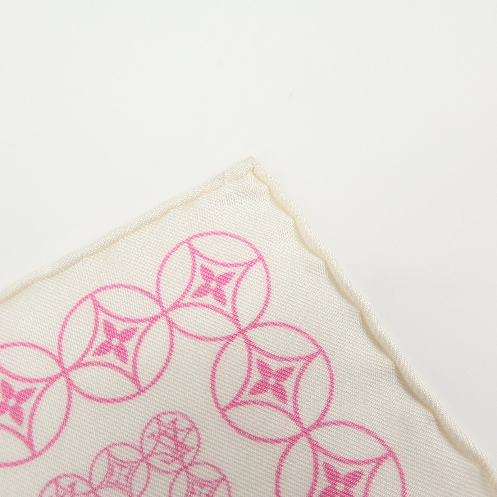 Louis Vuitton Silk 100% Scarf Murakami White Pink