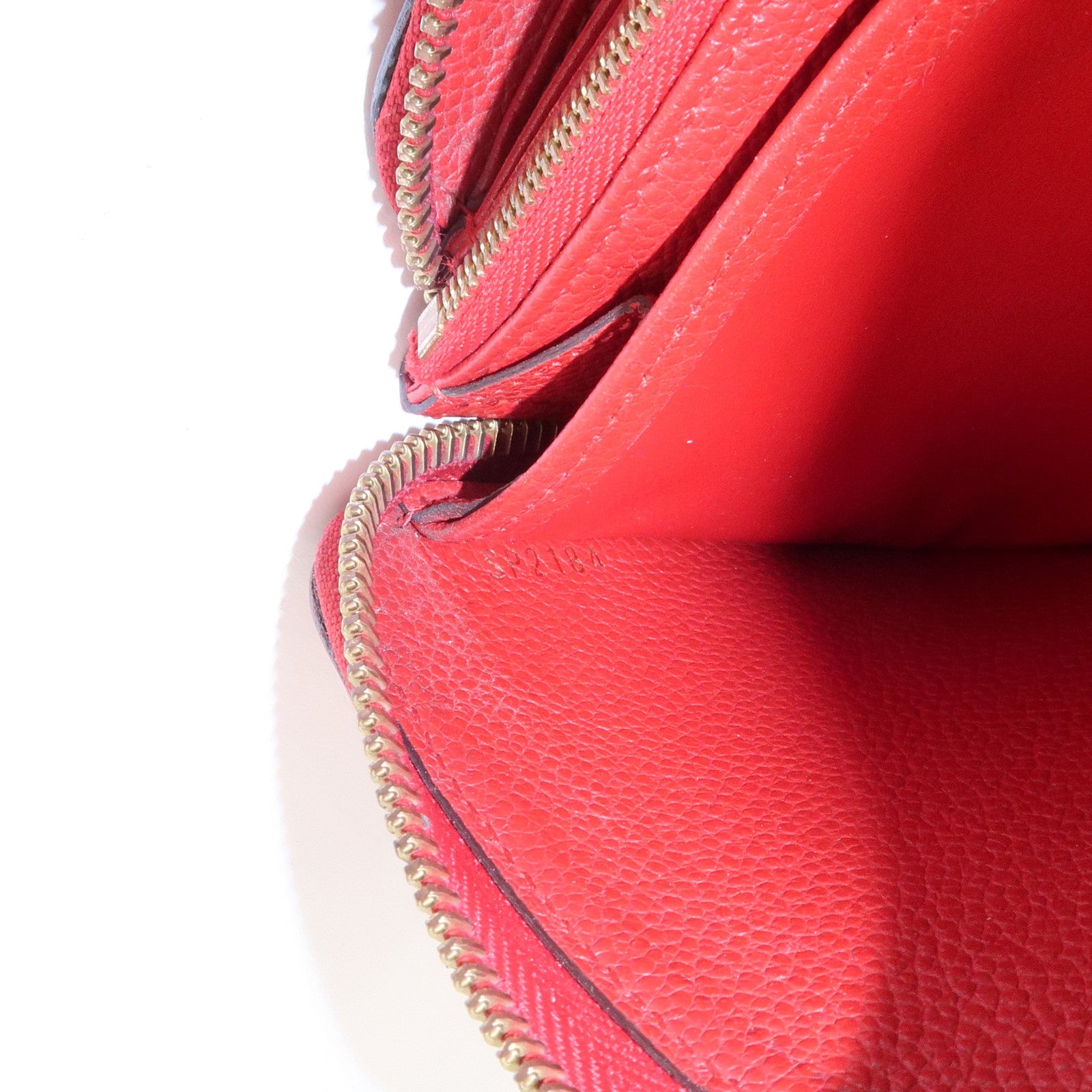 Louis Vuitton Monogram Empreinte Zippy Long Wallet Cerise M60737