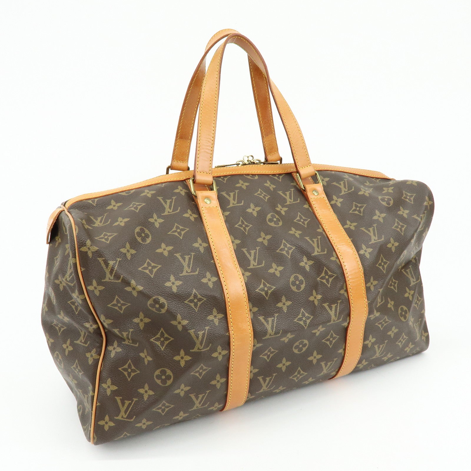 Louis Vuitton Monogram Sac Souple 45 Boston Bag Brown M41624