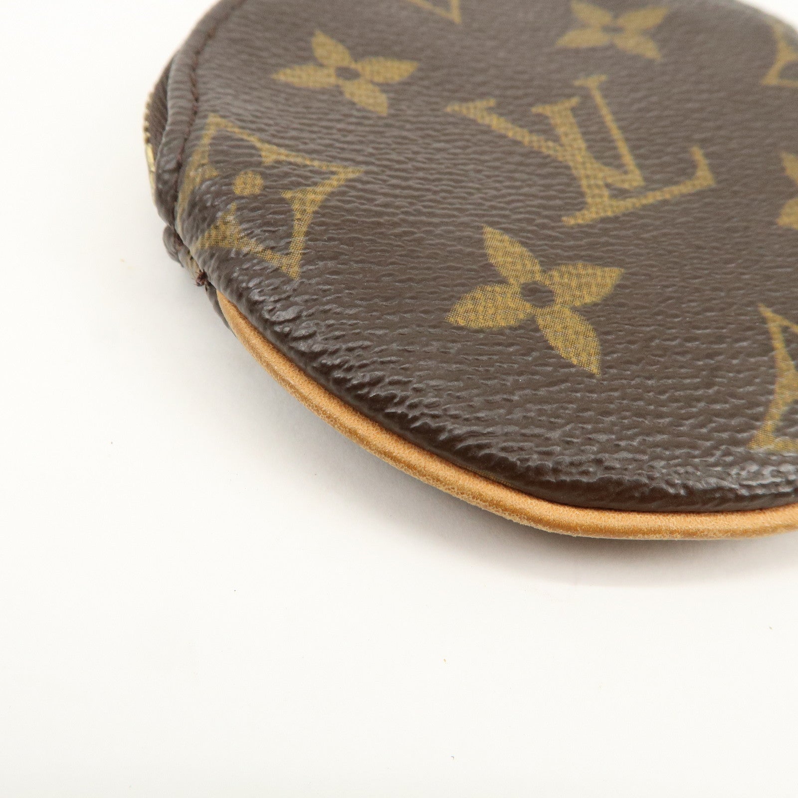 Louis Vuitton Monogram Porte Monnaie Rond Coin Case Brown M61926