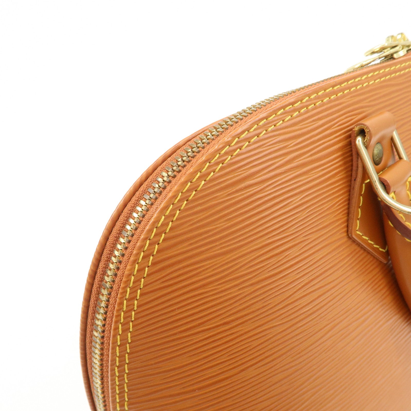 Louis Vuitton Epi Leather Alma PM Hand Bag Zipang Gold M52148
