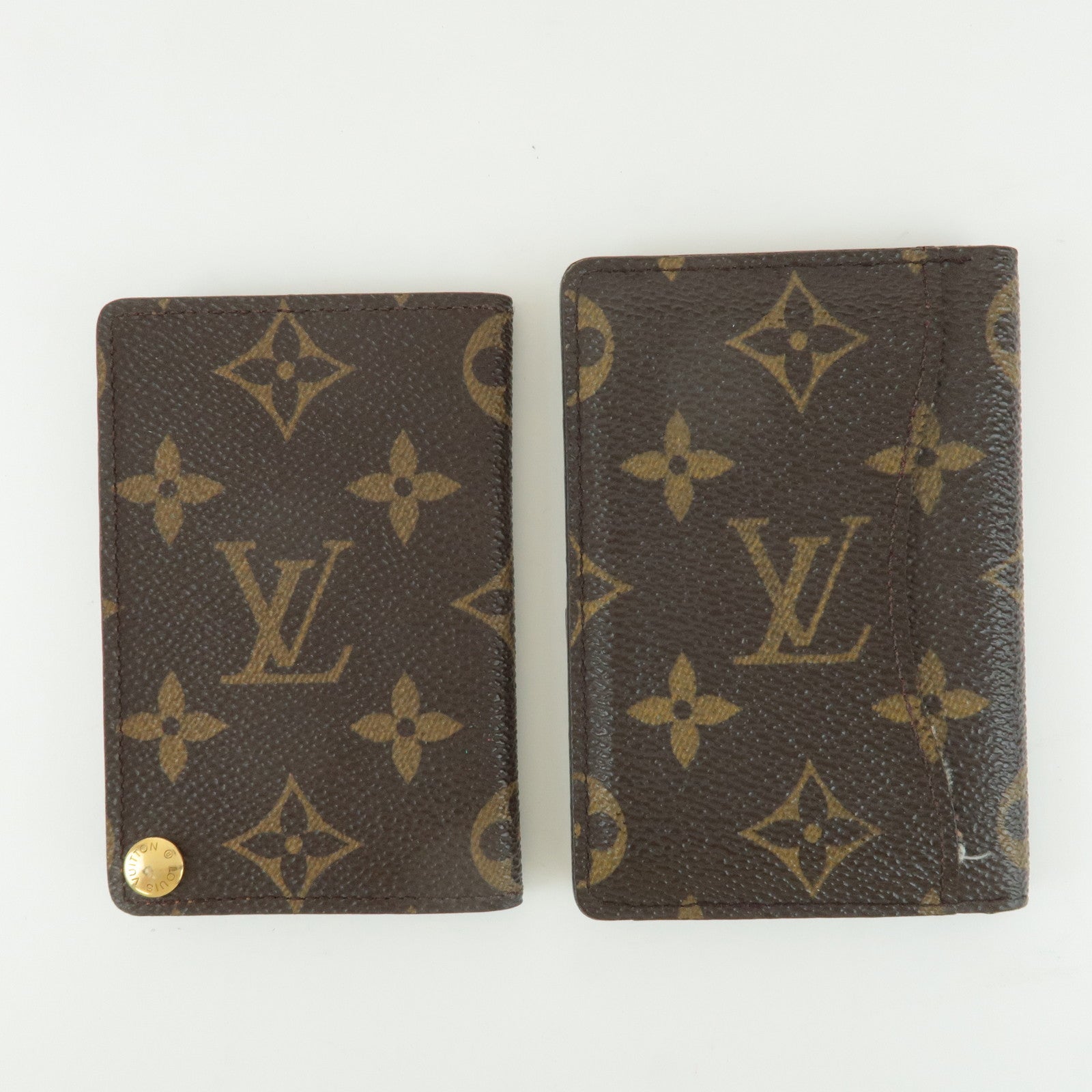 Louis Vuitton Set of 2 Monogram Canvas Card Case M61732/M60937 Used