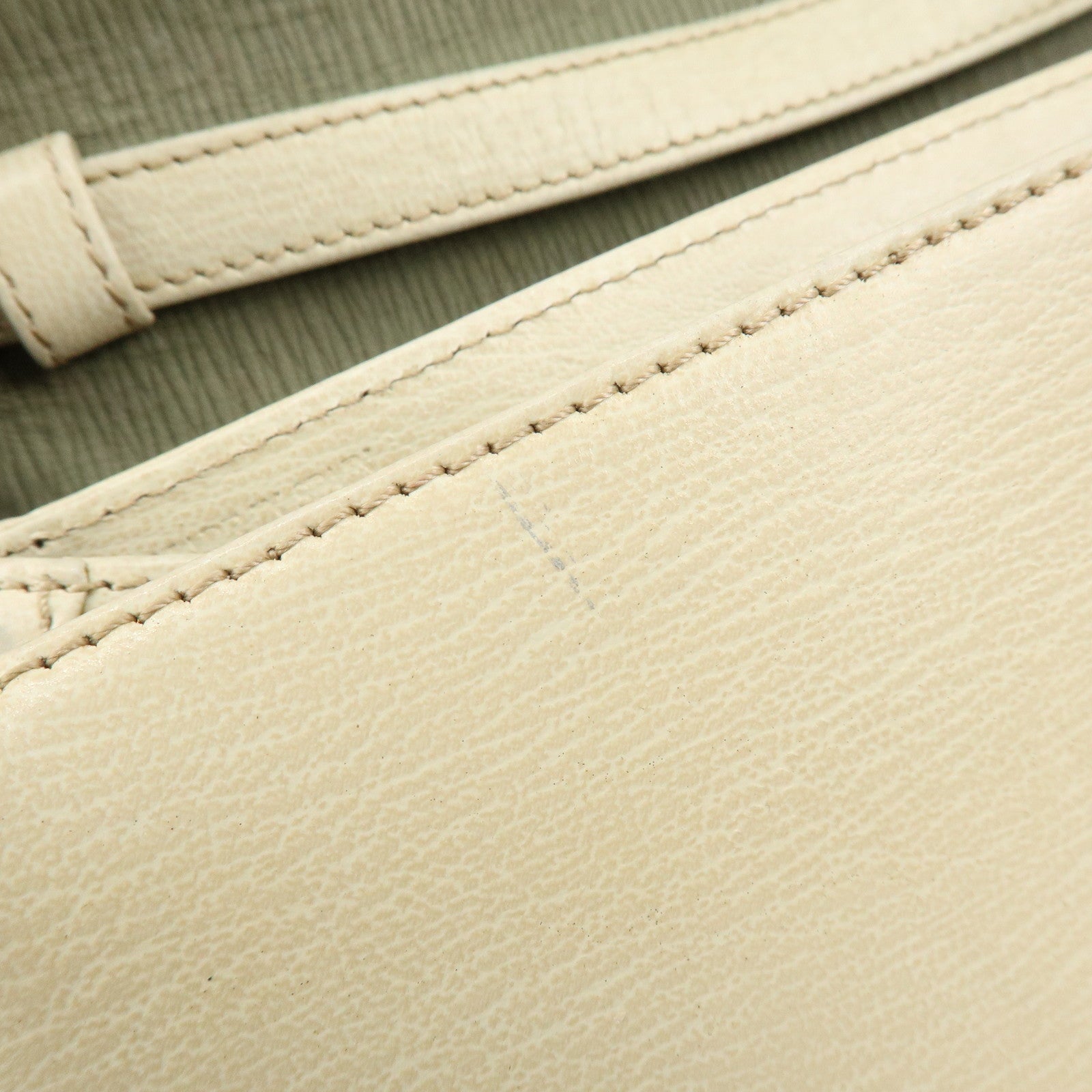 LOEWE Velazquez Leather Suede 2Way Bag Hand Bag Shoulder Bag Ivory