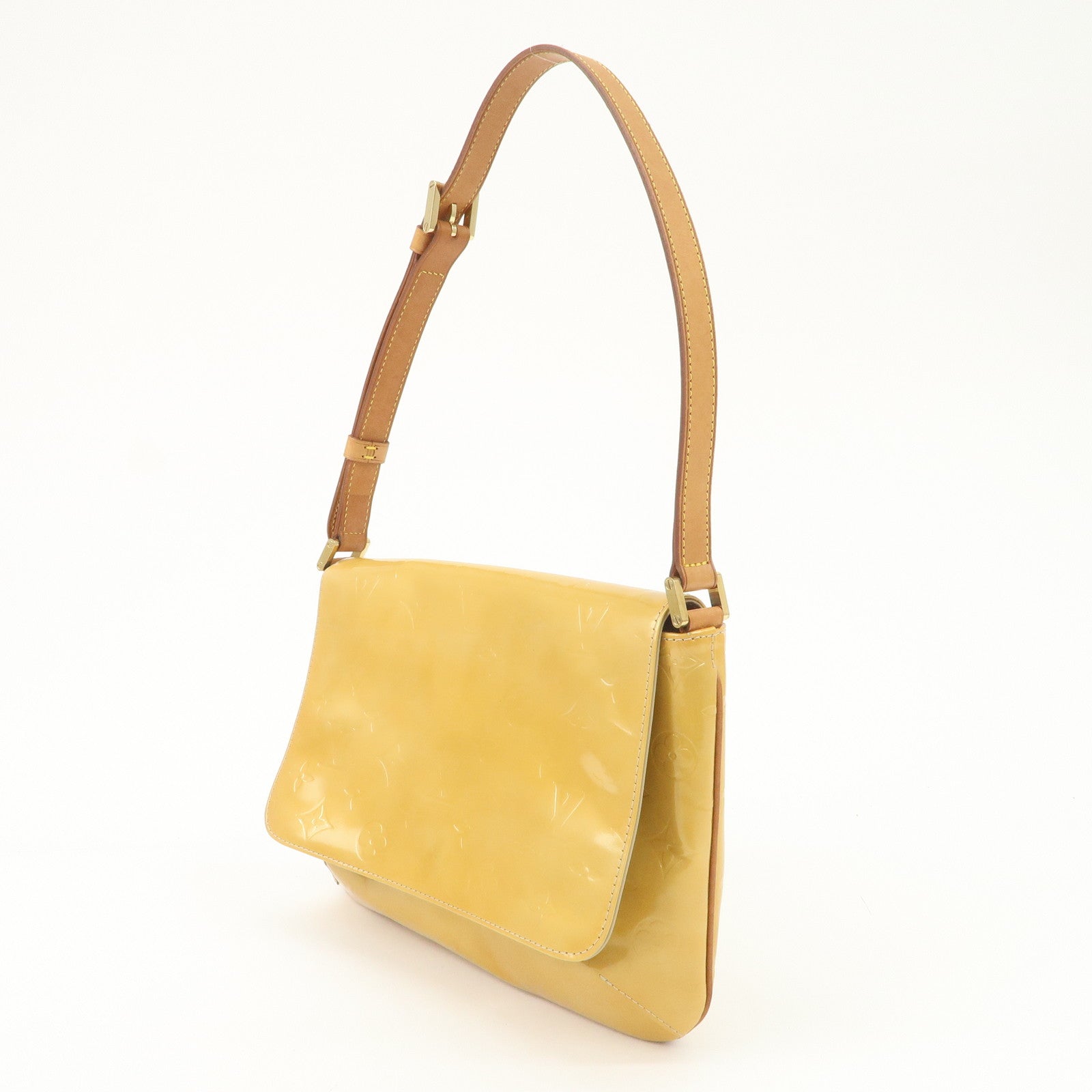 Louis Vuitton Vernis Thompson Street Shoulder Bag Beige M91008 Used