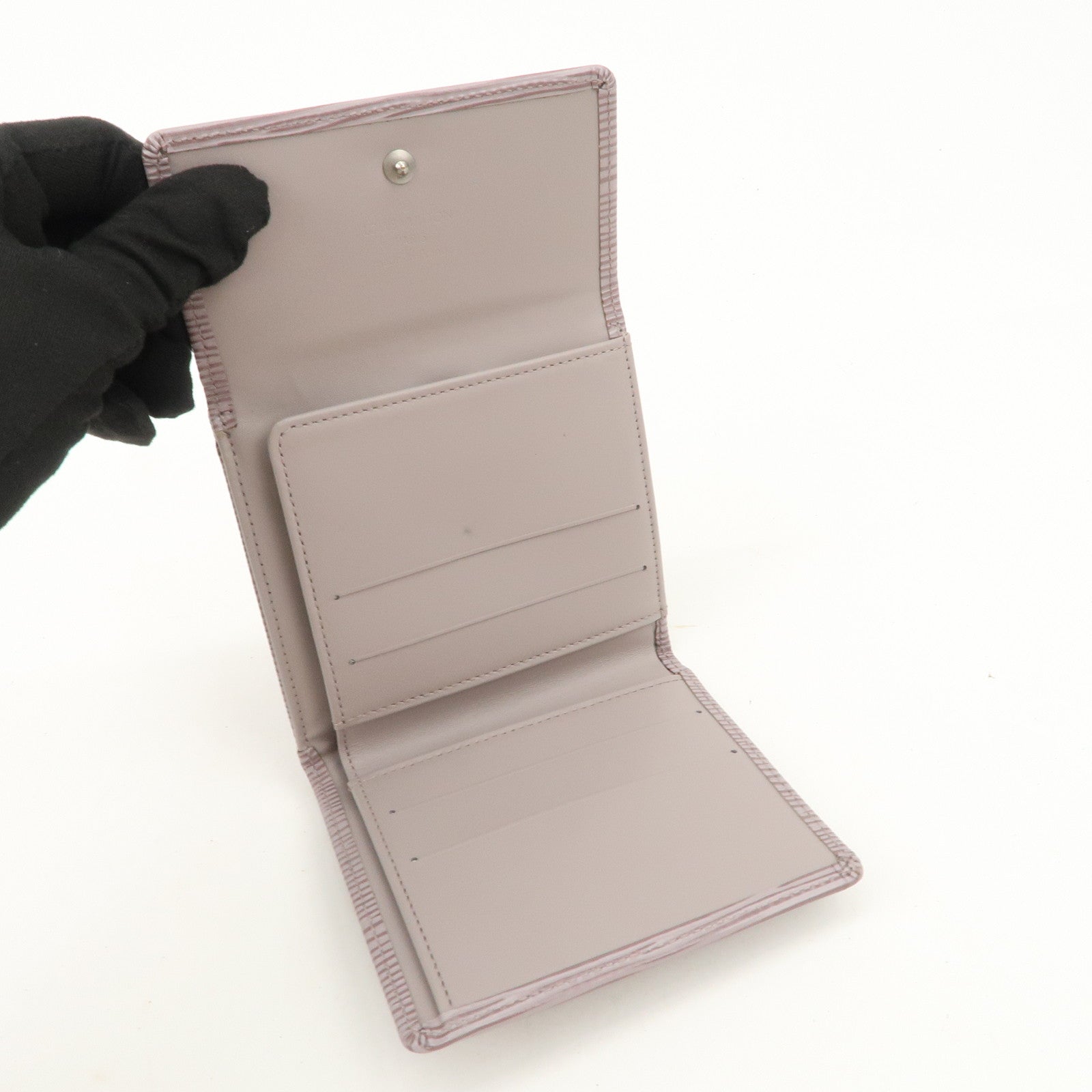 Louis Vuitton Epi Vernis Set Of 2 Leather Bi-fold Wallet Beige Lila Used