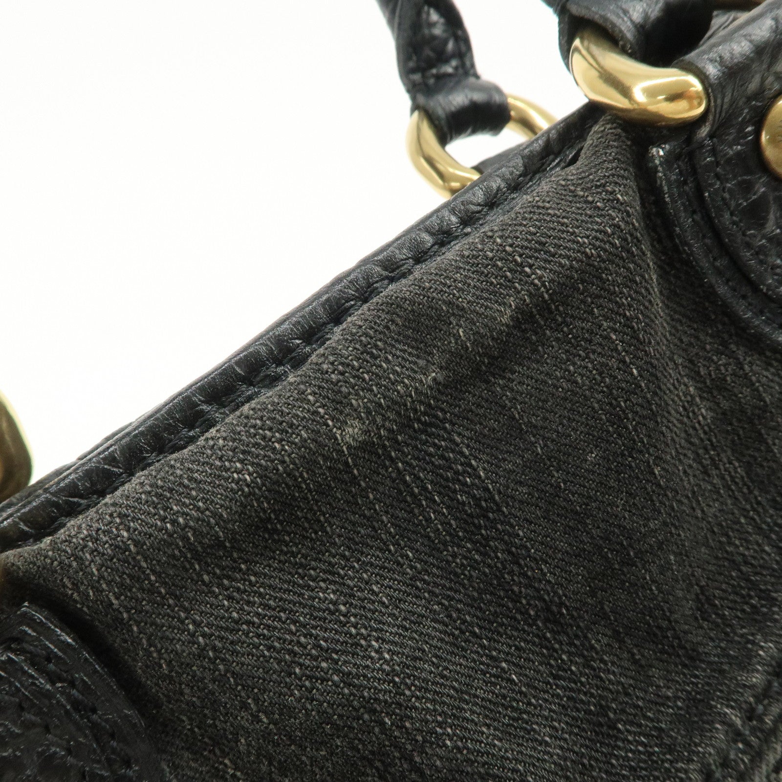 Louis Vuitton Monogram Denim Neo Cabby MM 2Way Bag Noir M95351