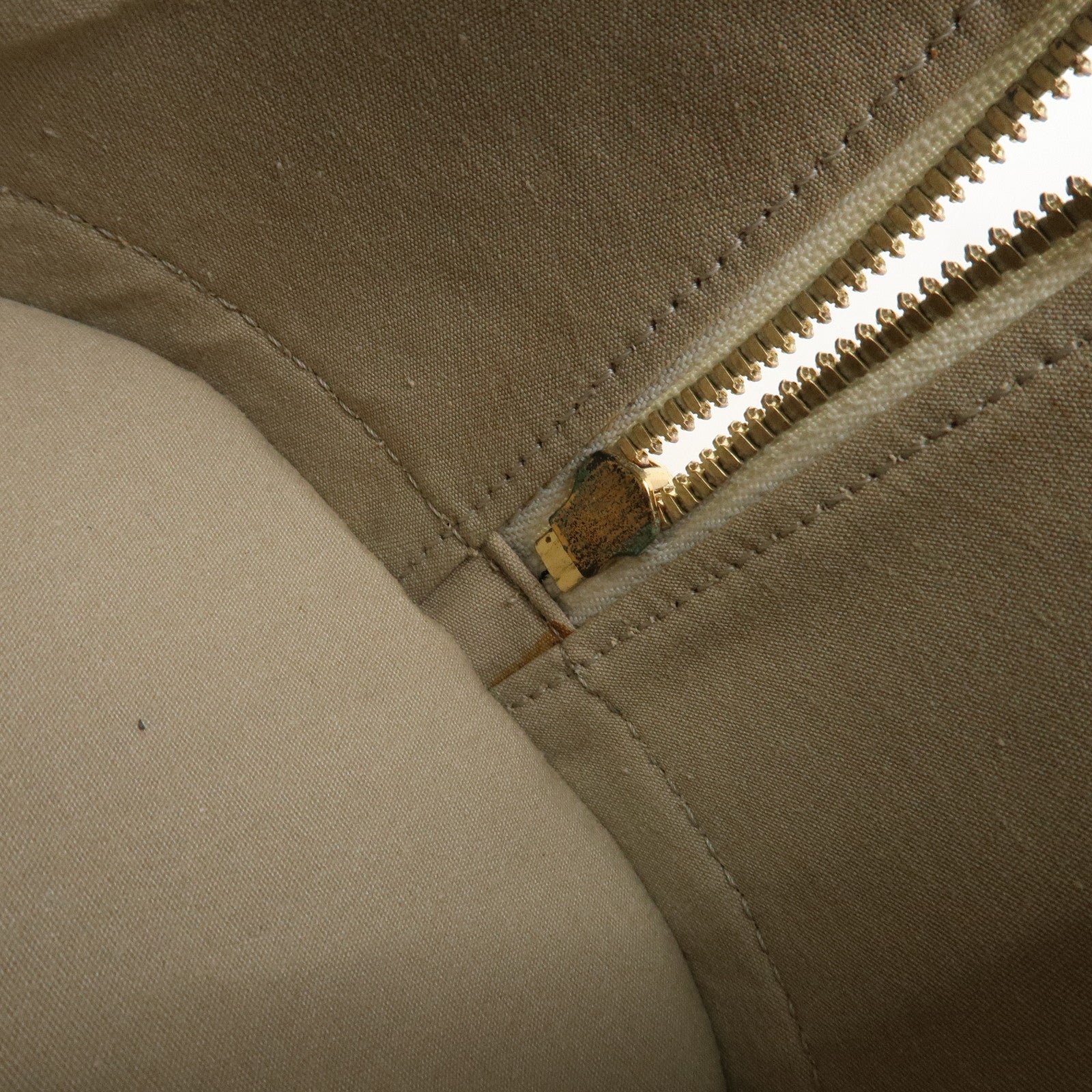 Louis Vuitton Monogram Mini Leather Canvas Hand Bag Khaki M92205 Used