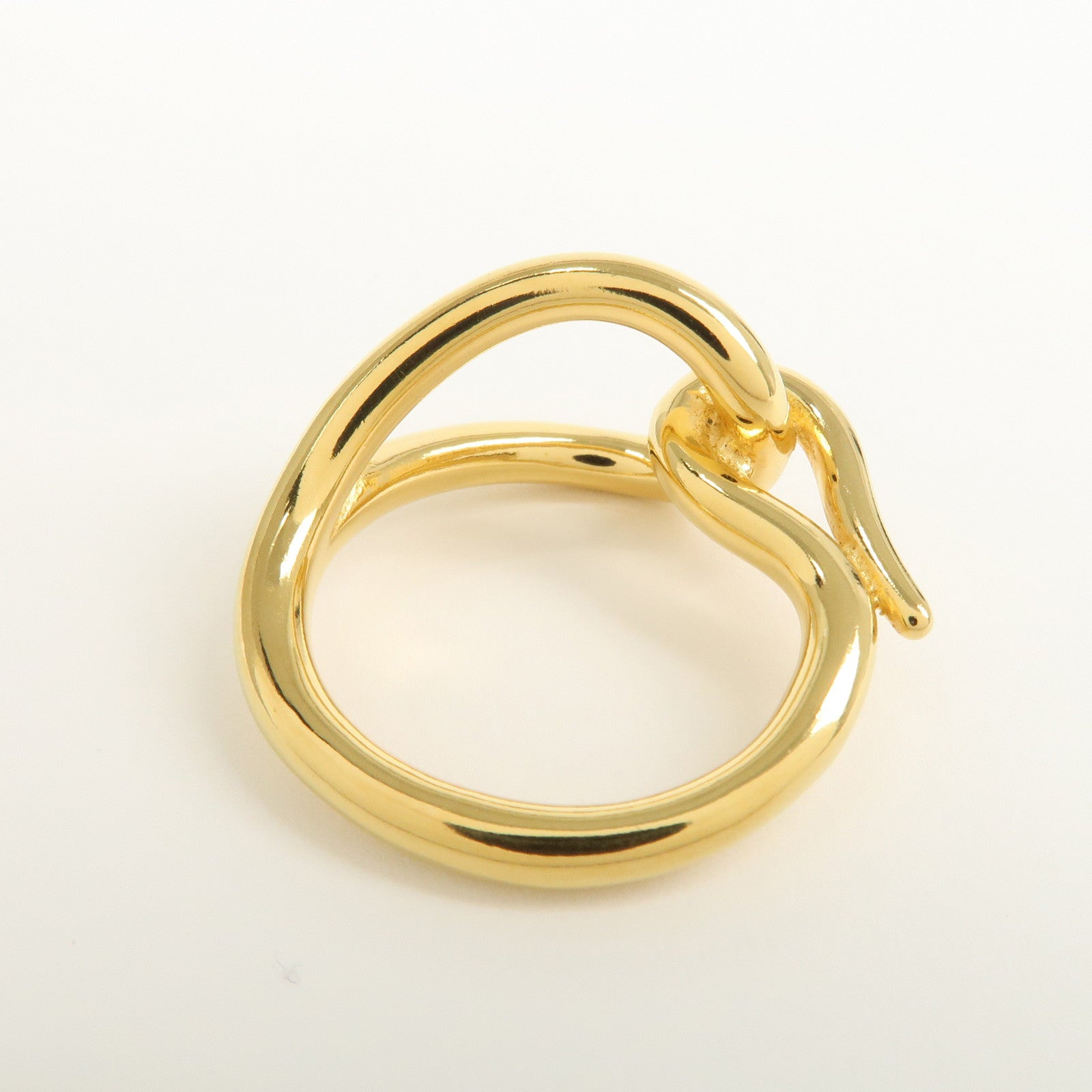 HERMES Metal Jumbo Scarf Ring Scarf Accessory Gold
