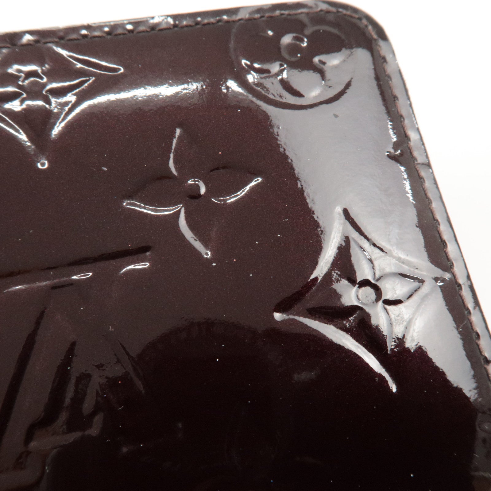 Louis Vuitton Monogram Vernis Zippy Coin Purse Amarante M93607 Used