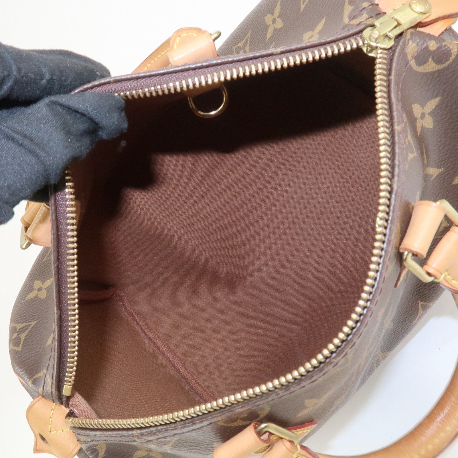 Louis Vuitton Monogram Speedy 25 Boston Bag Hand Bag Brown M41528