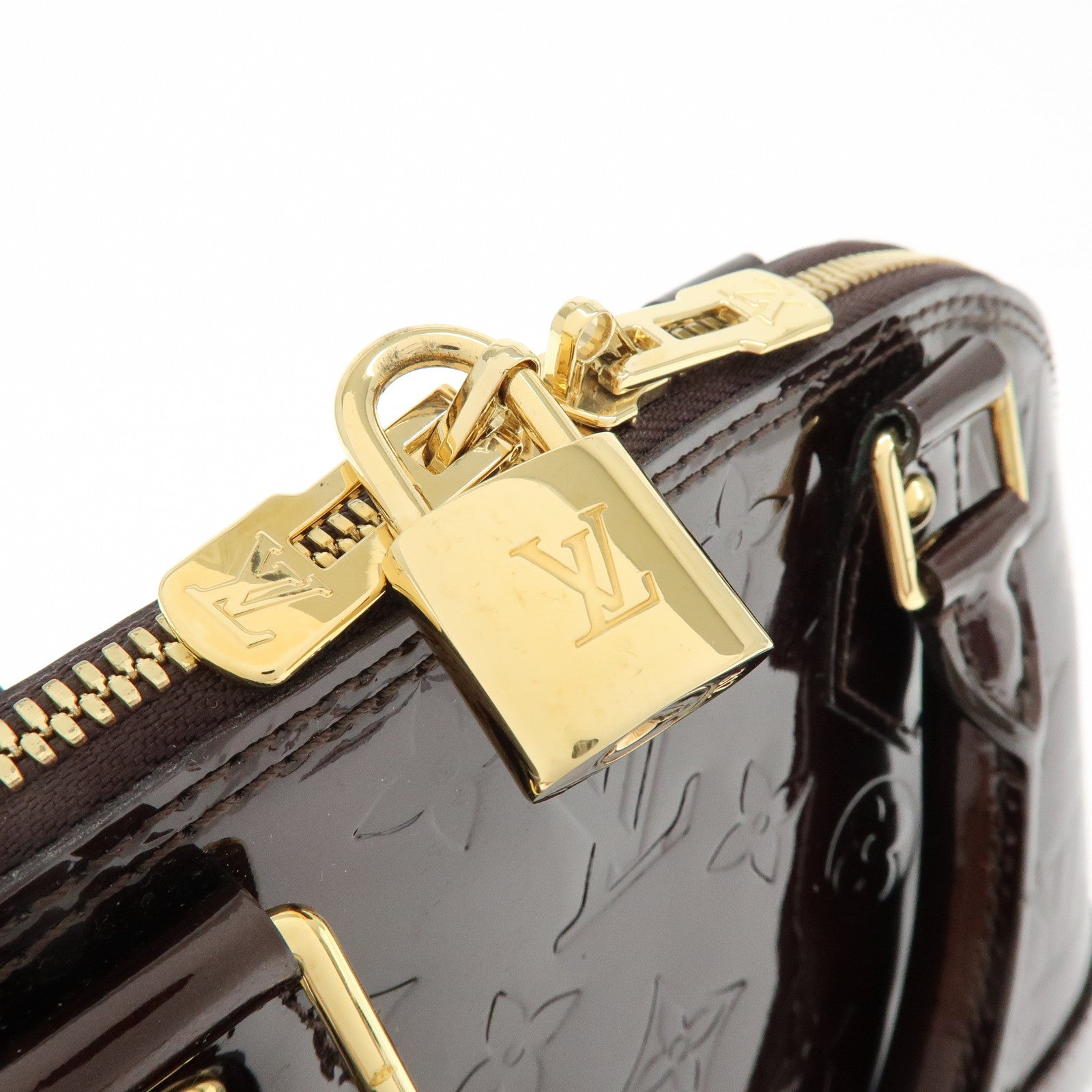 Louis Vuitton Monogram Vernis Alma BB 2Way Bag Amarante M91678