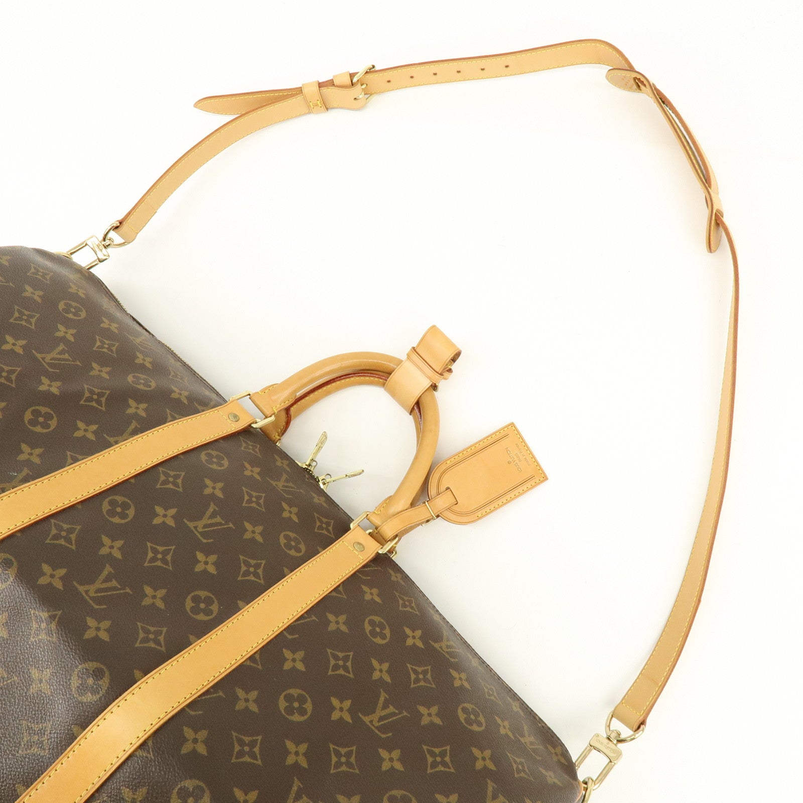 Louis Vuitton Monogram Keep All Bandouliere 55 Boston Bag M41414