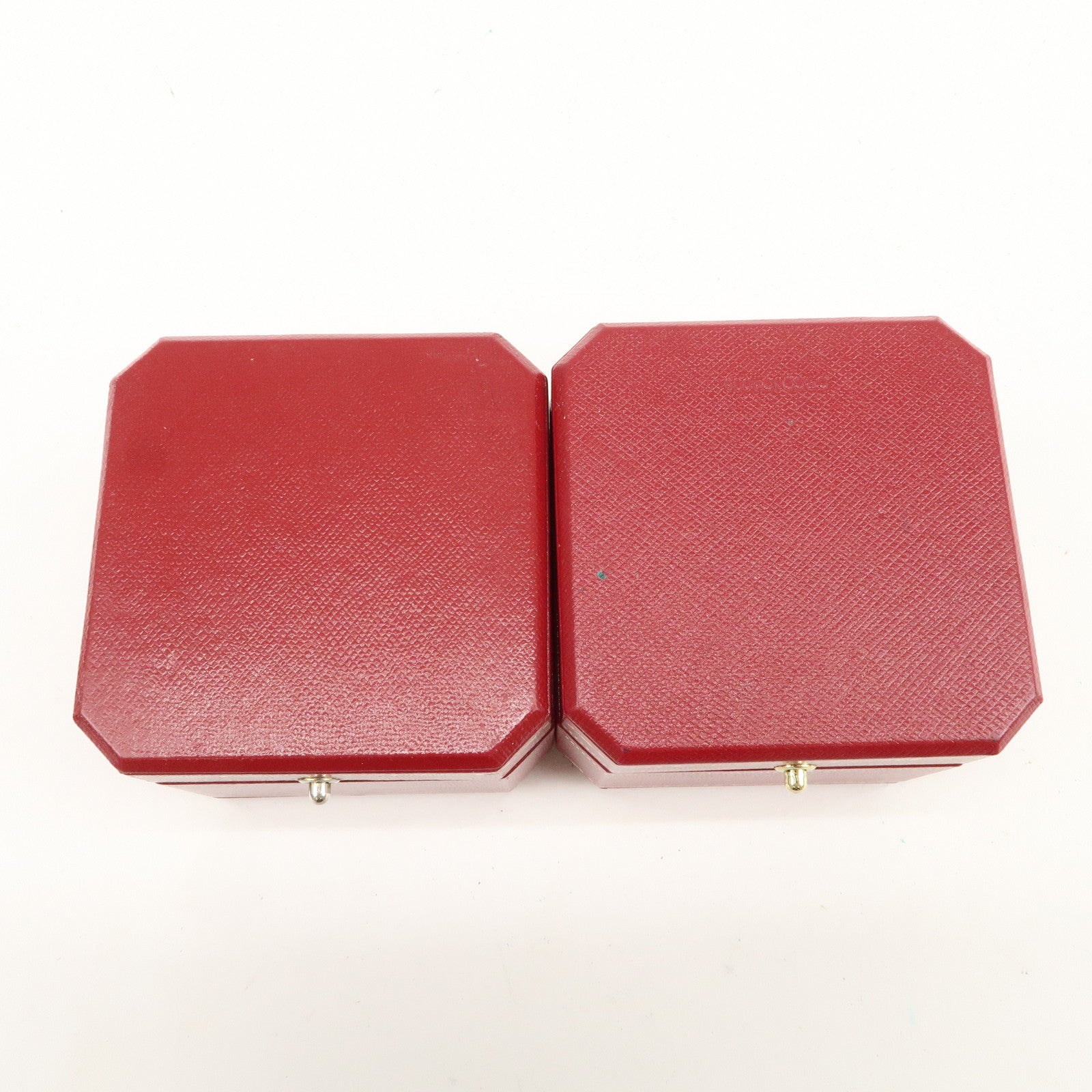 Cartier Set of 5 Jewelry Boxes Ring Boxes Red Gold