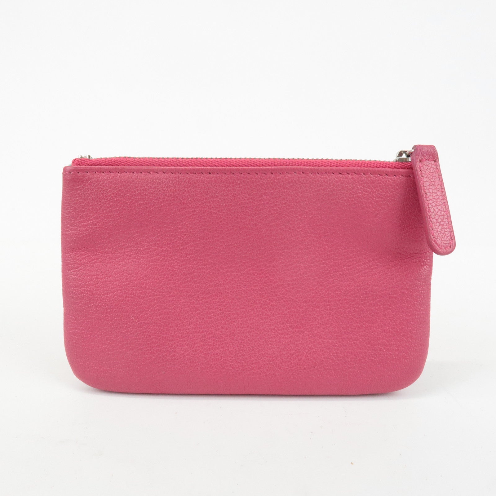 CHANEL COCO Mark Caviarskin Pouch Cosmetic Pouch Pink Used