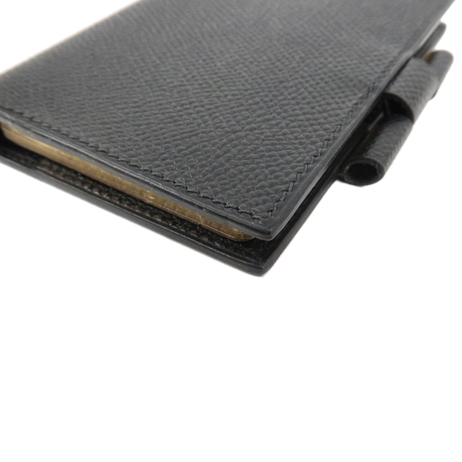 HERMES Agenda PM Epsom Leather Planner Cover Black Used