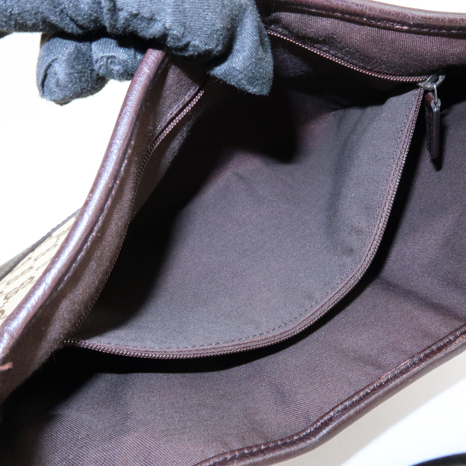 GUCCI Sherry Jackie GG Canvas Leather Shoulder Bag Hand Bag 00963