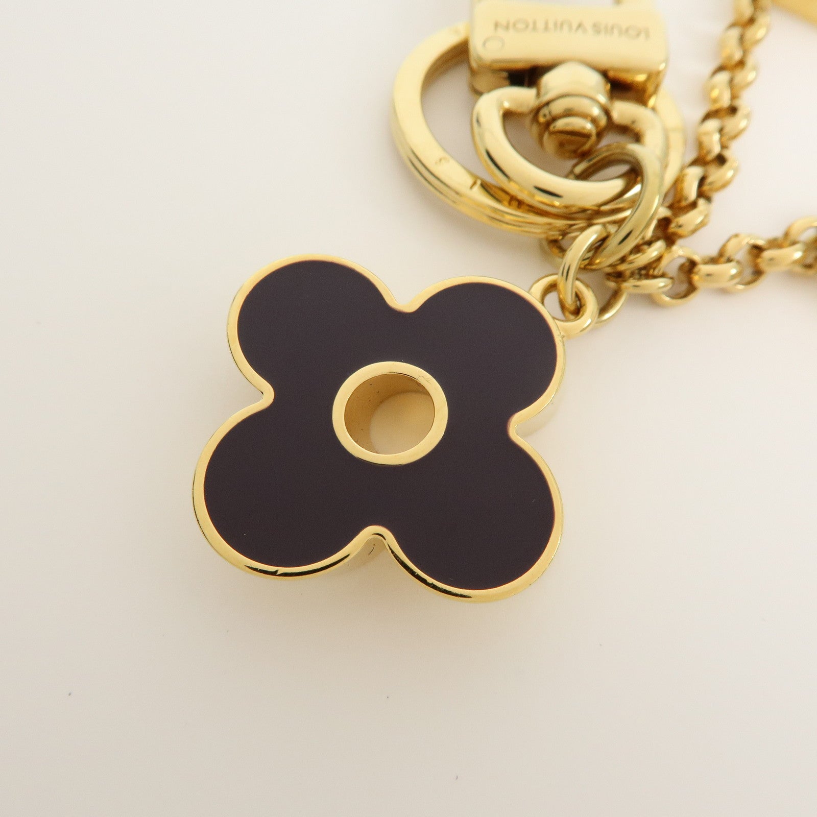 Louis Vuitton Fleur de Monogram Metal Bag Charm Key Charm M01652
