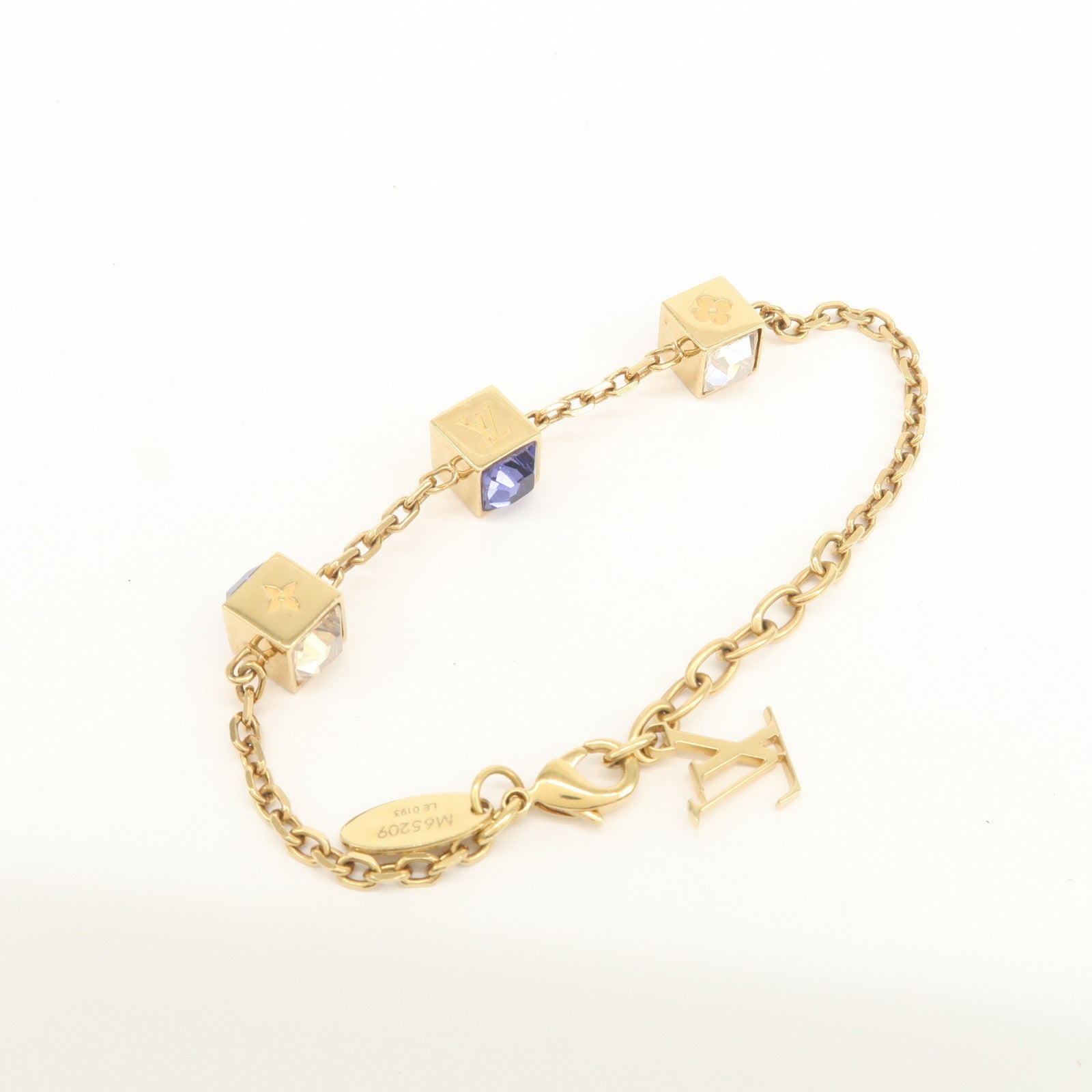 Louis Vuitton Monogram Bracelet Gamble Metal Bracelt Gold M65209