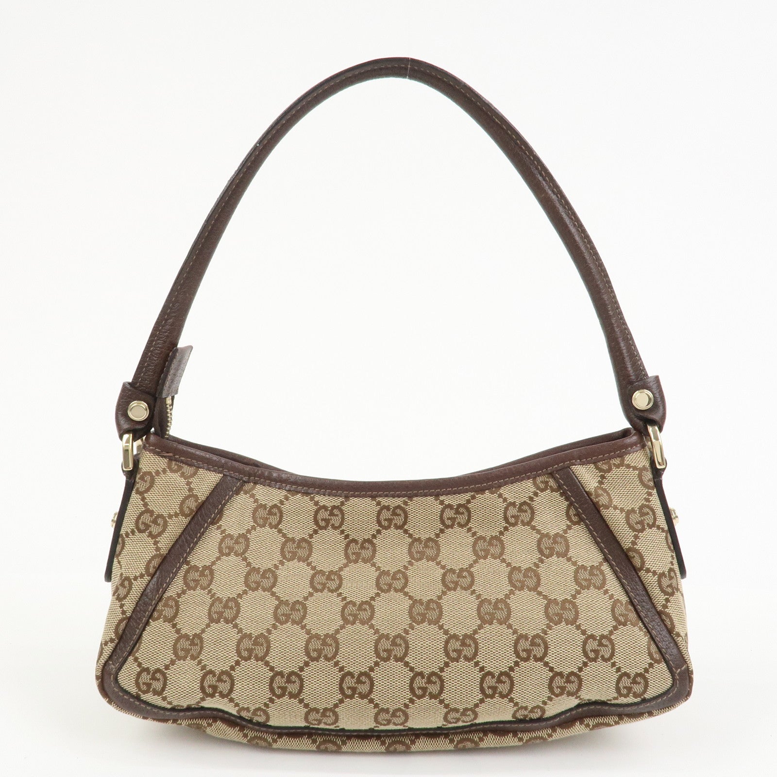 GUCCI Abbey GG Canvas Leather Shoulder Bag Hand Bag Beige 130939