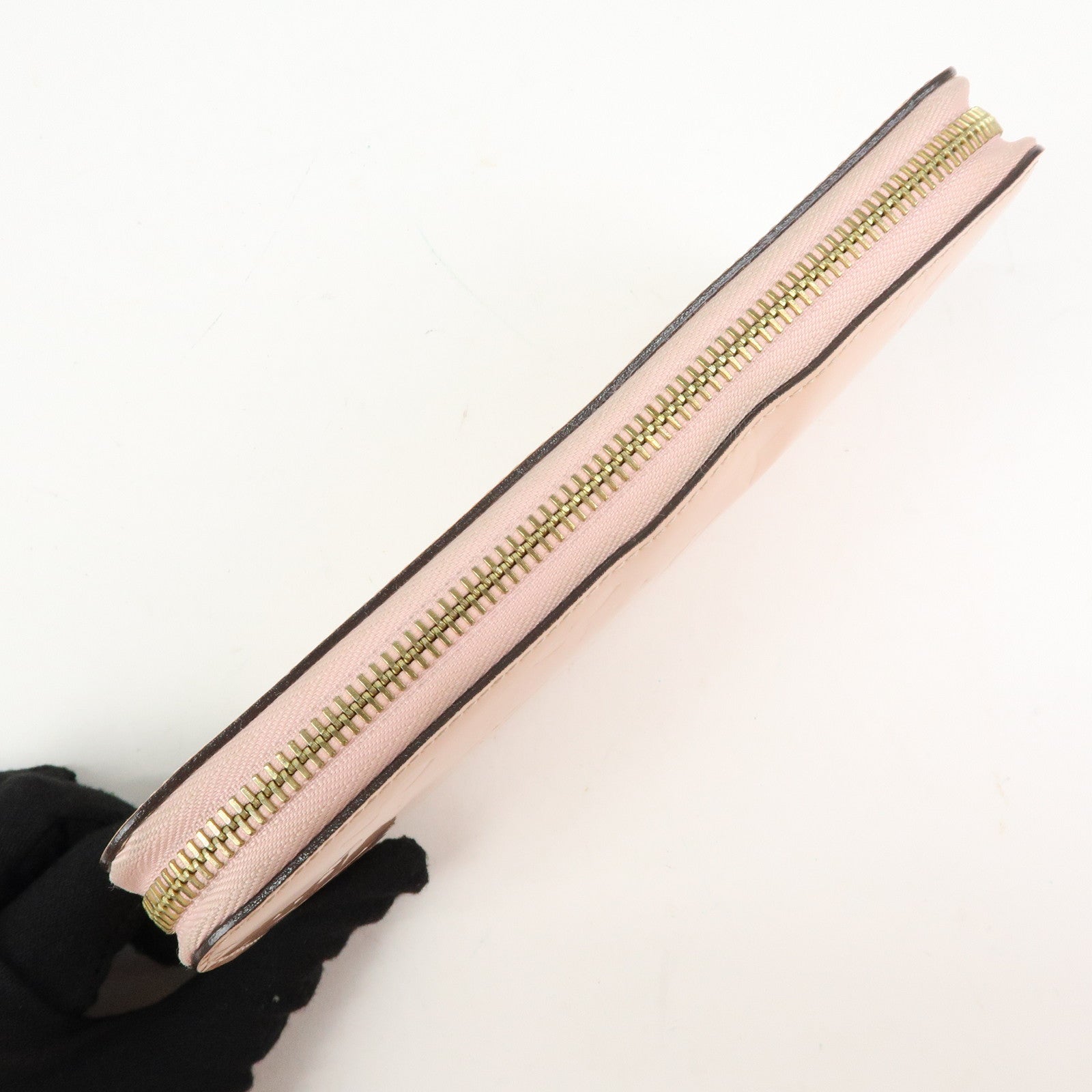 Louis Vuitton Monogram Vernis Zippy Wallet Rose Ballerine M61226