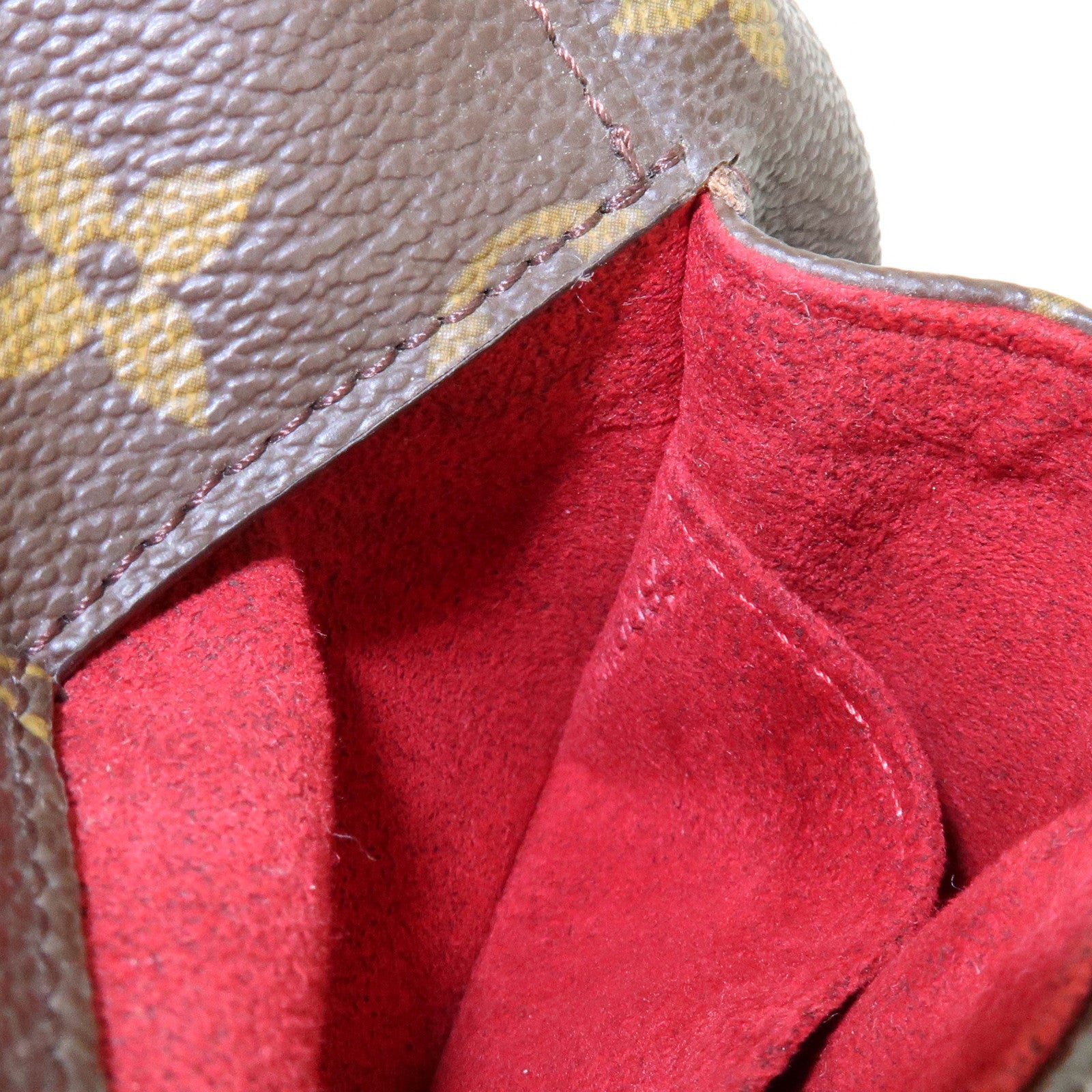 Louis Vuitton Monogram Partition Pouch Wristlet Bag Brown M51901