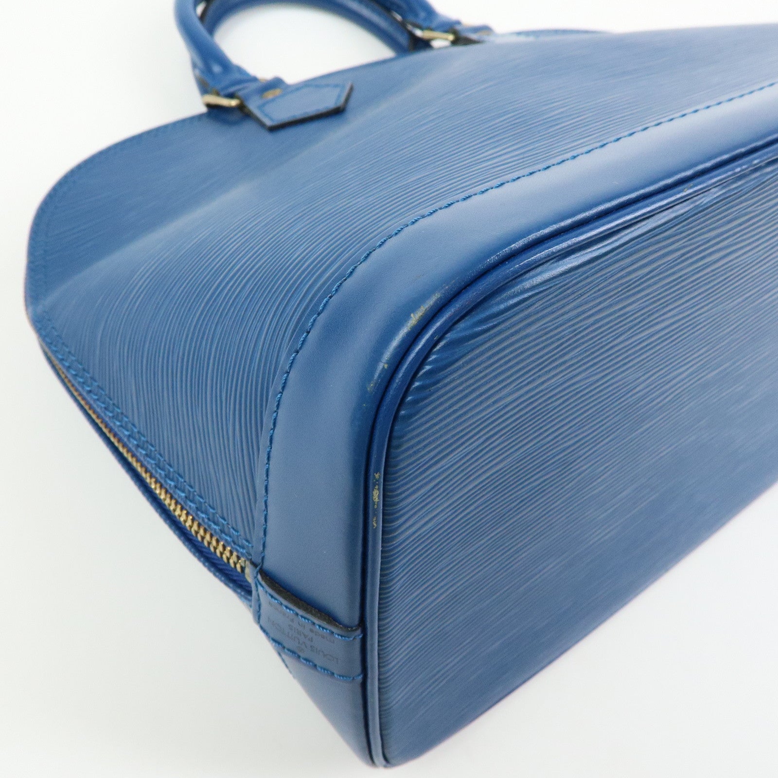 Louis Vuitton Epi Leather Alma Hand Bag Toledo Blue M52145