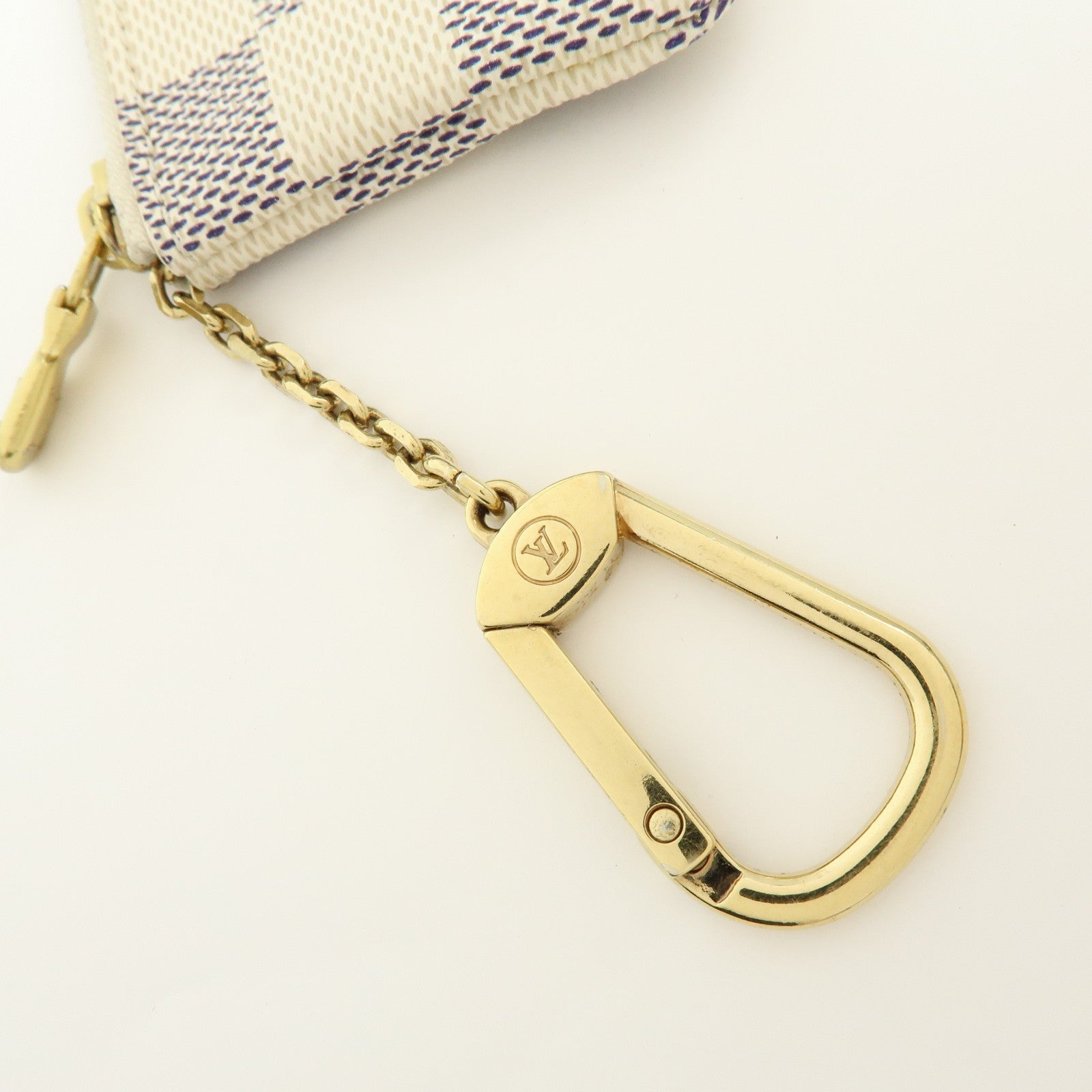 Louis Vuitton Damier Azur Pochette Cles Coin Case Key Case N62659