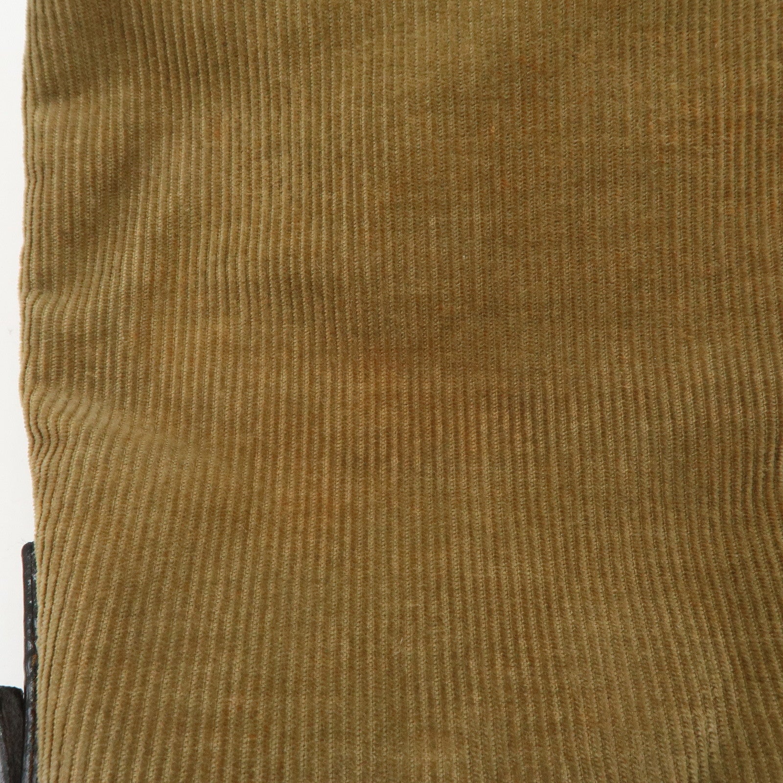 FENDI Corduroy Leather Shoulder Bag Hand Bag Brown 26778