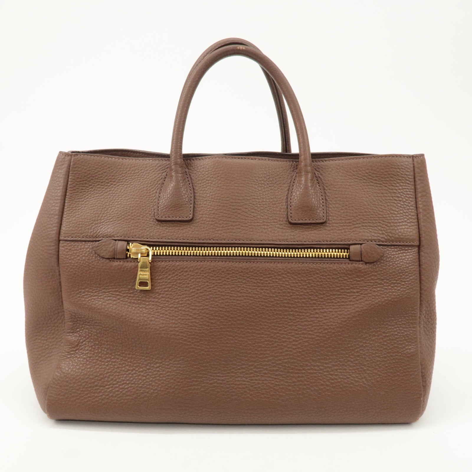 PRADA Vitello Daino Leather 2Way Tote Bag Shoulder Bag BN2545 Used