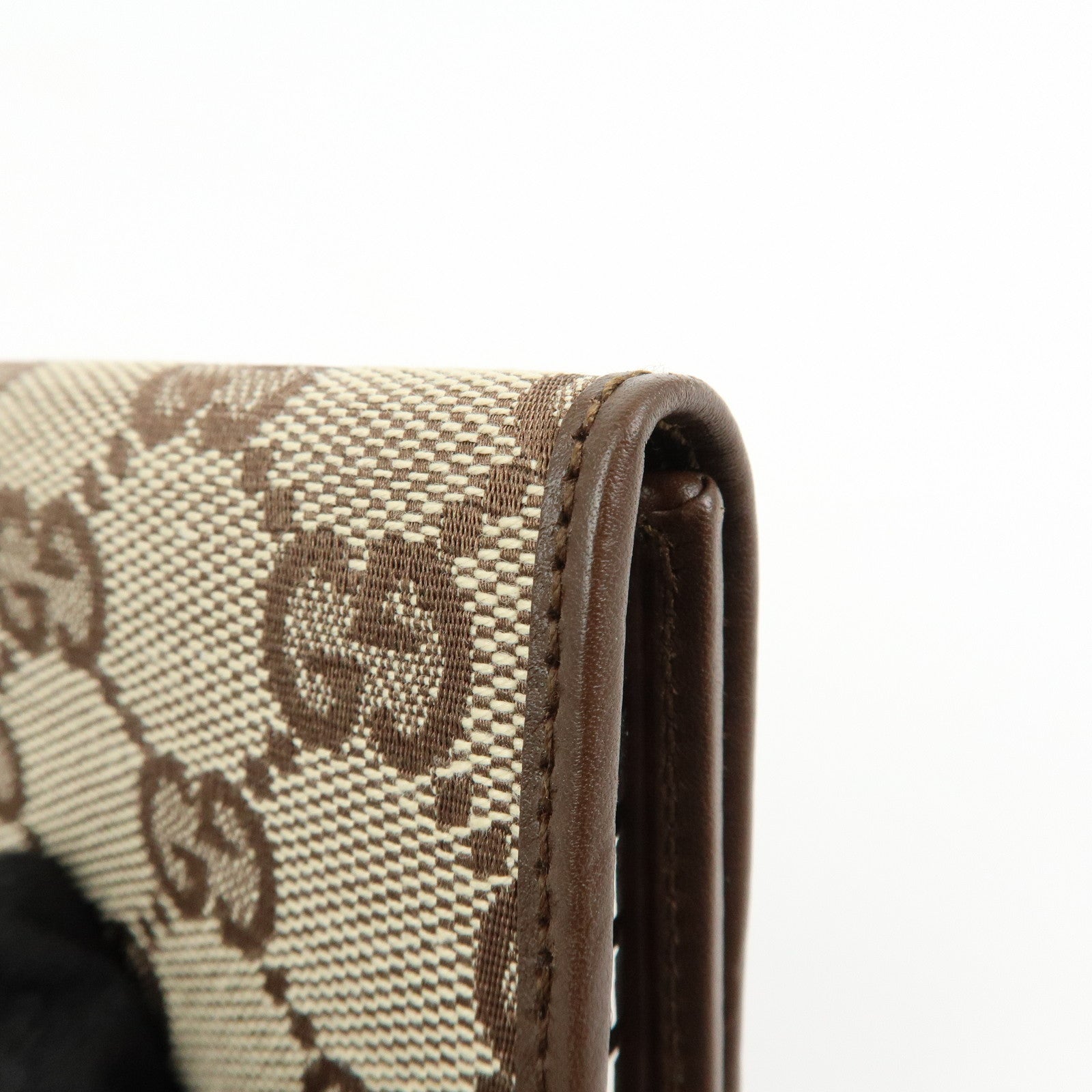 GUCCI GG Canvas Leather 6 Ring Key Case Beige Brown