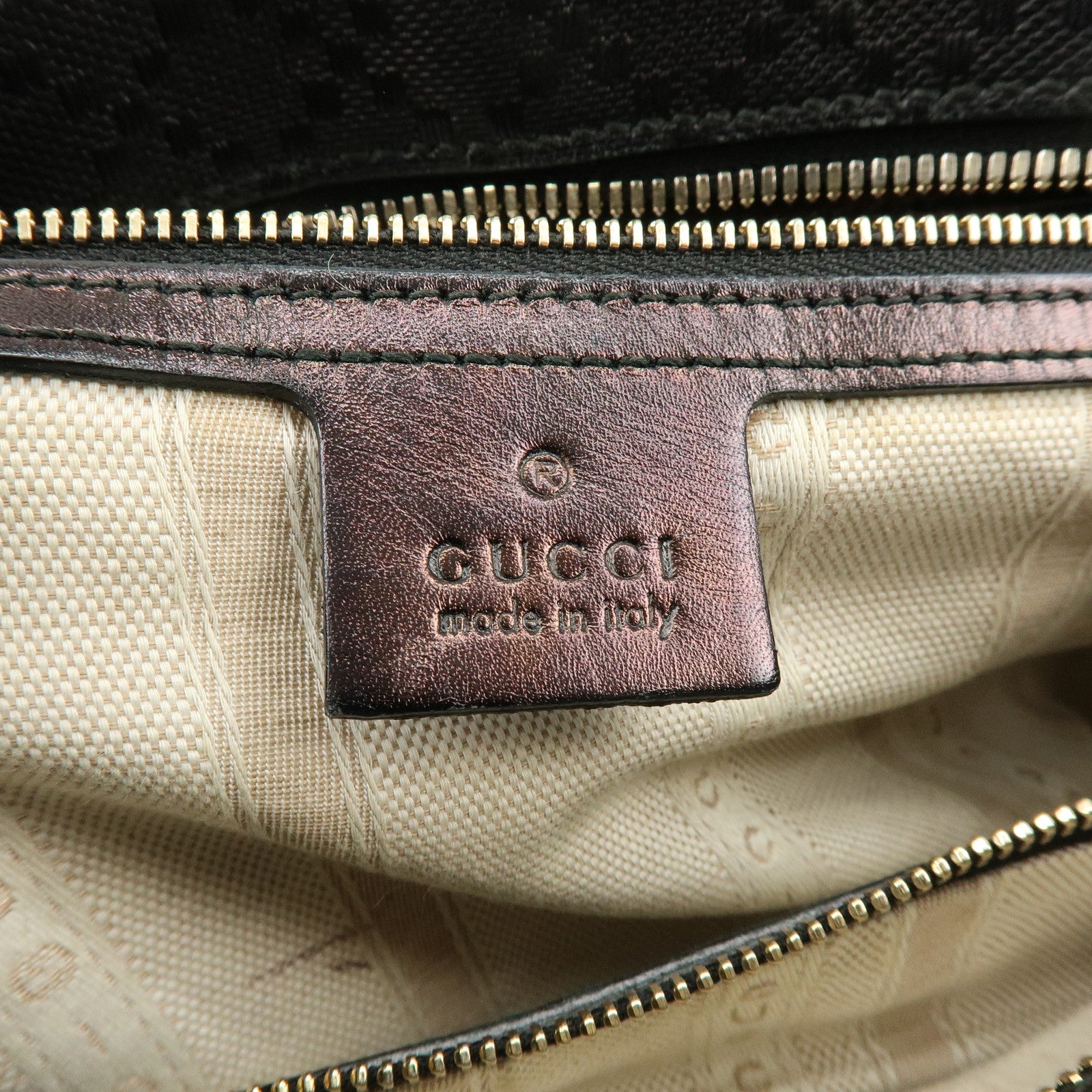 GUCCI Diamante Leather 2Way Bag Hand Bag Shoulder Bag Black 354224