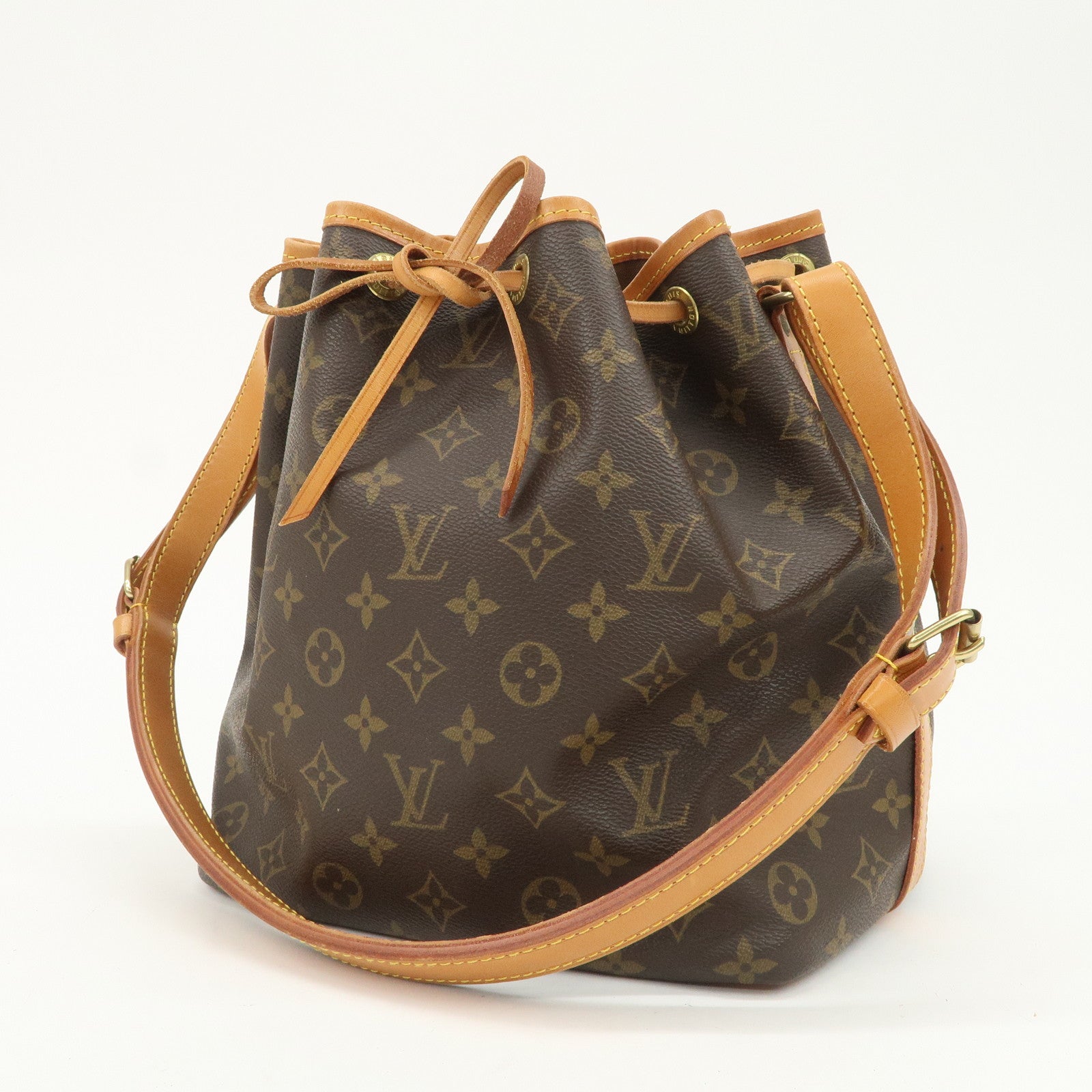 Louis Vuitton Monogram Petit Noe Shoulder Bag Brown M42226
