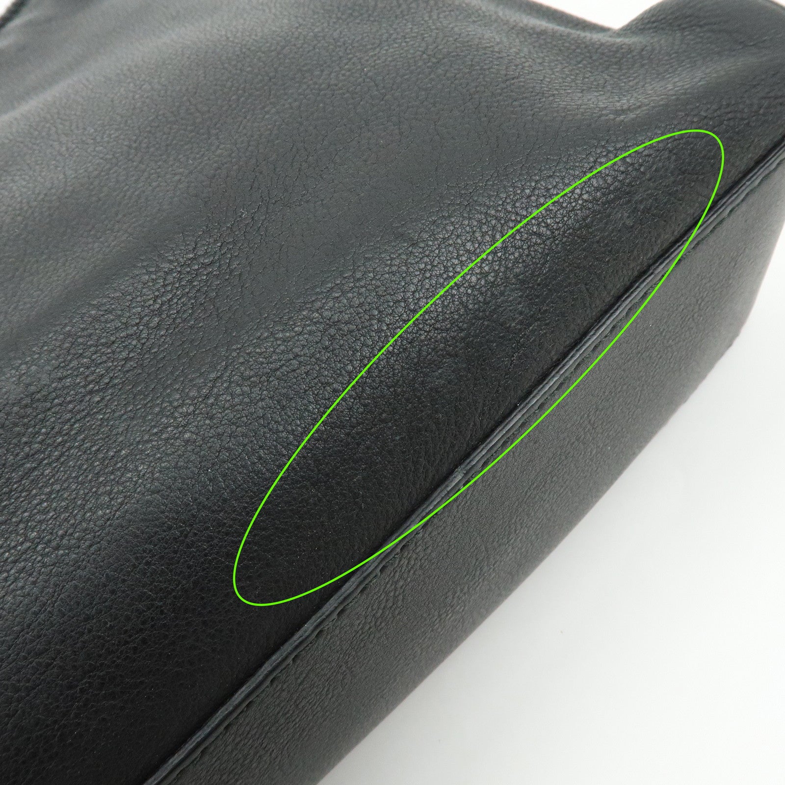 GUCCI Marrakech Leather Shoulder Bag Black 257026