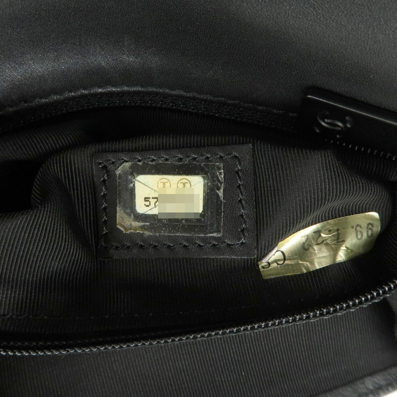 CHANEL Leather Shoulder Bag Crossbody Bag Black