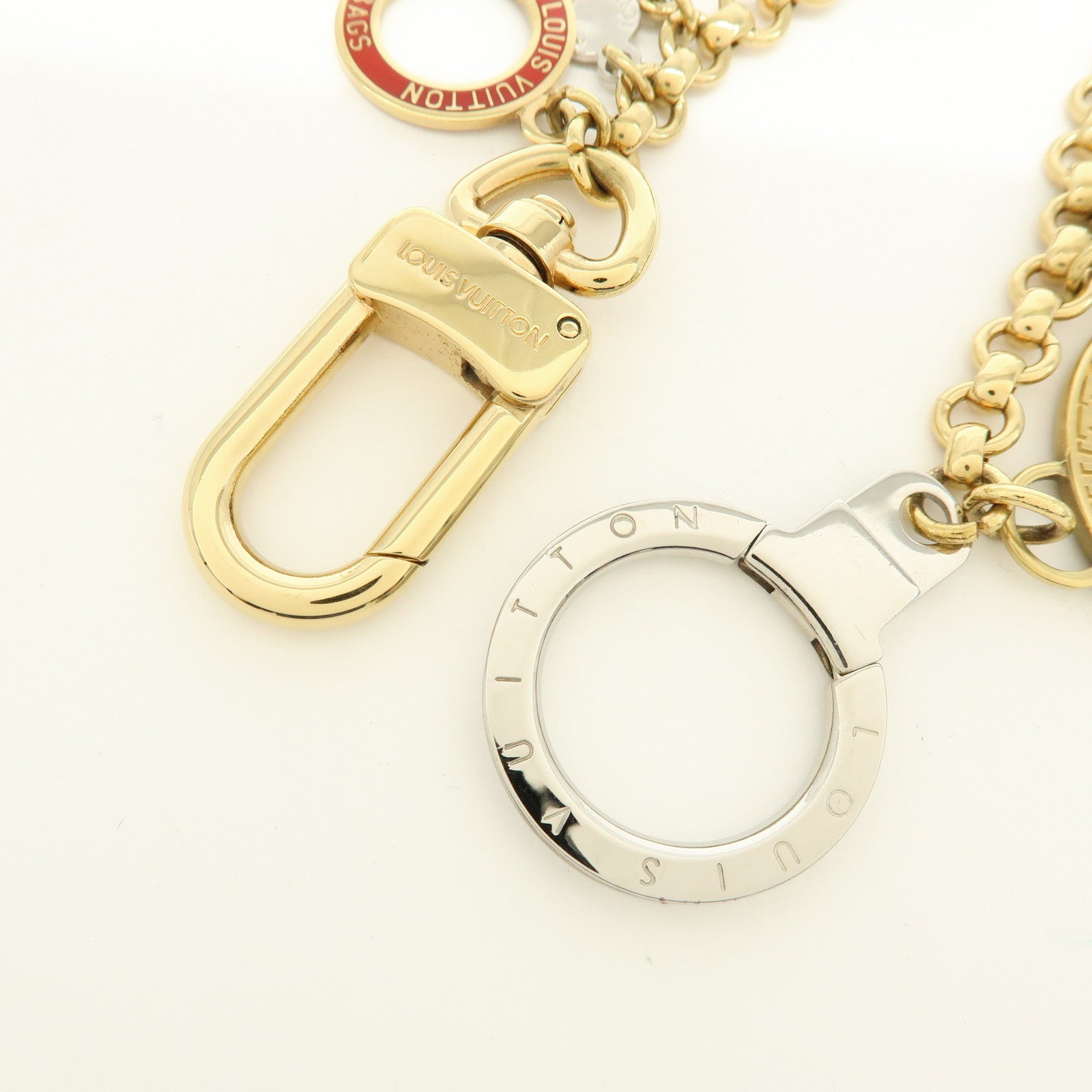 Louis Vuitton Porte Cles Chaine T&B Bag Charm Key Chain Gold M60071