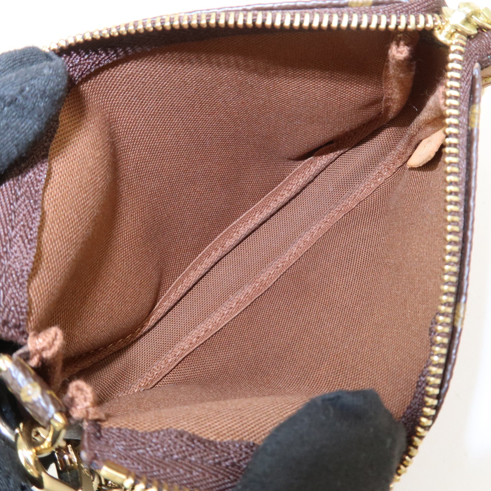 Louis Vuitton Monogram Mini Pochette Accessoires Hand Bag M58009