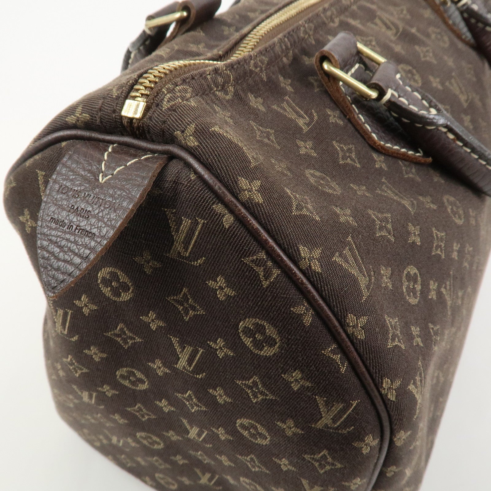 Louis Vuitton Monogram Mini Lin Speedy 30 Boston Bag Ebene M95224
